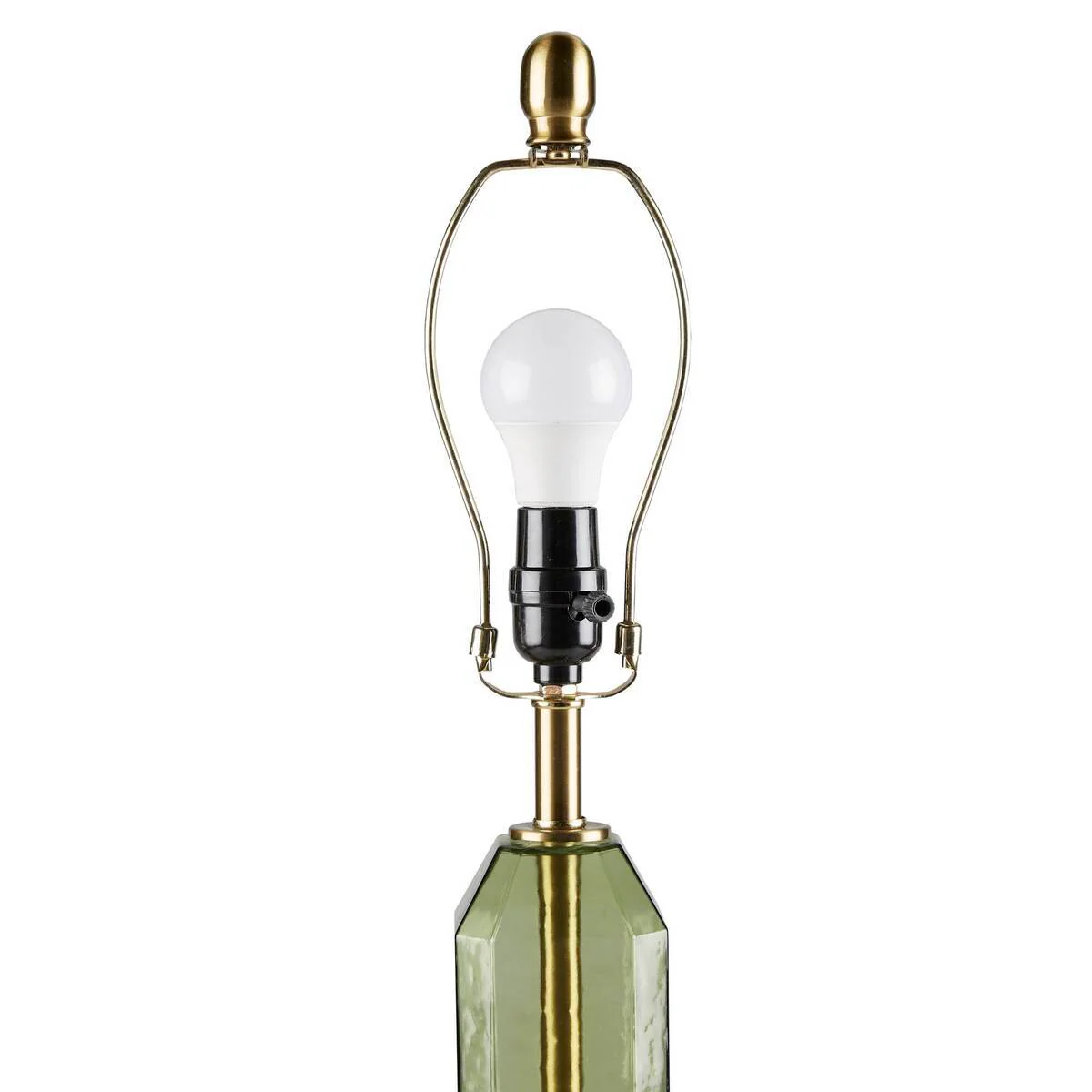 Faceted Green Glass Table Lamp - Image 14