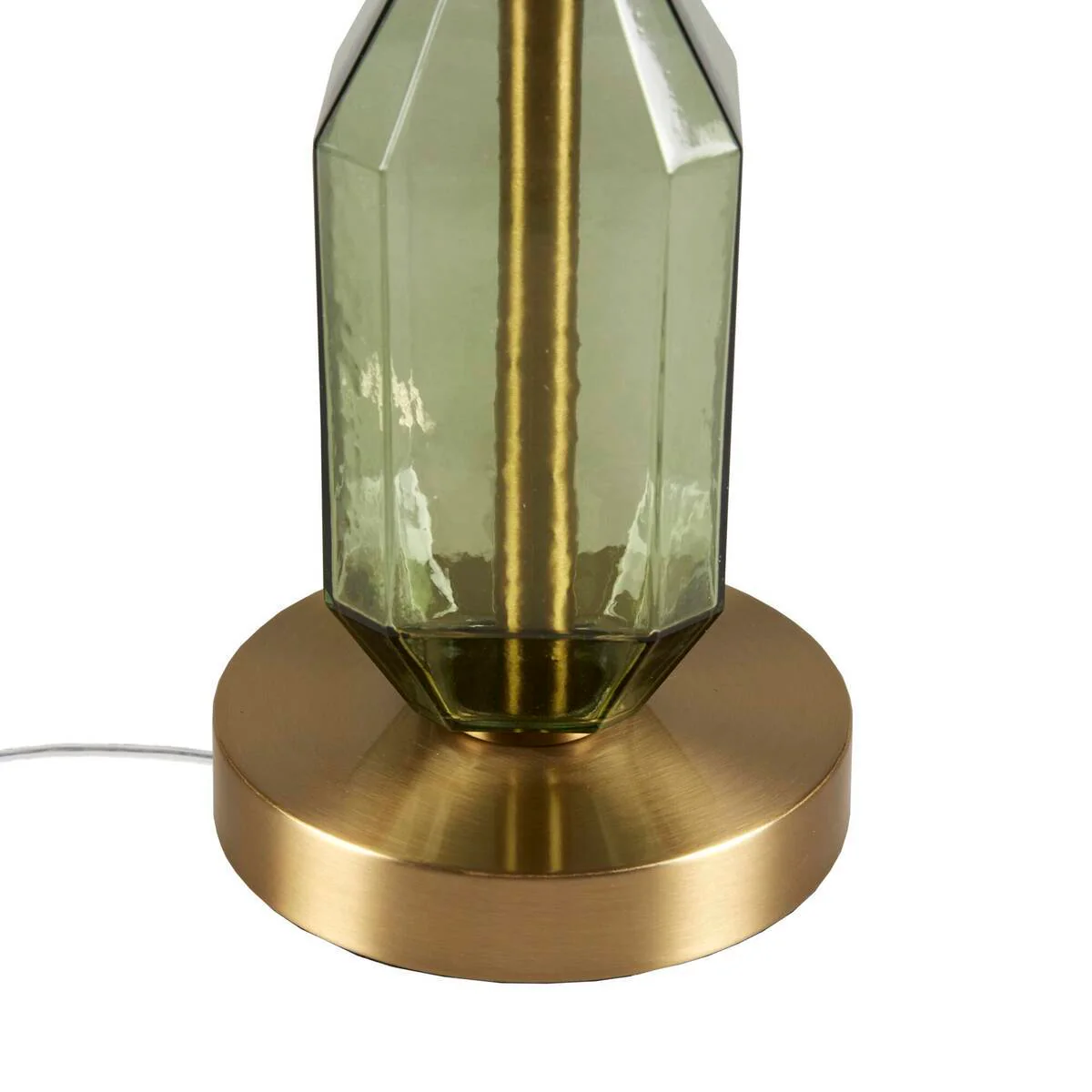 Faceted Green Glass Table Lamp - Image 6