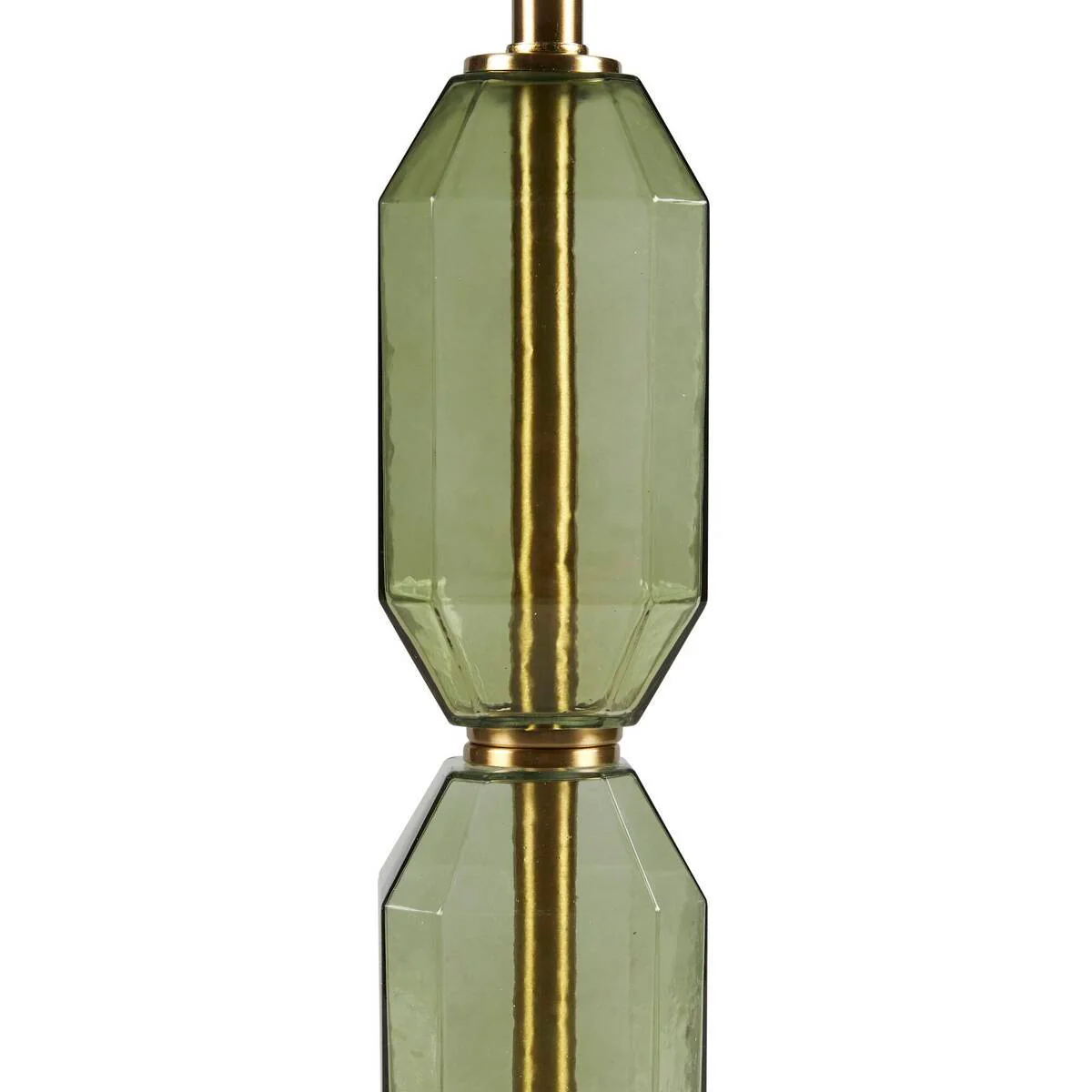Faceted Green Glass Table Lamp - Image 7