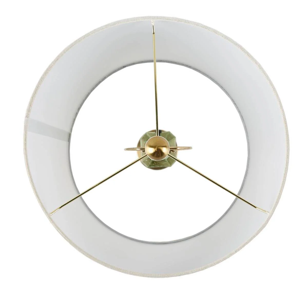 Faceted Green Glass Table Lamp - Image 8