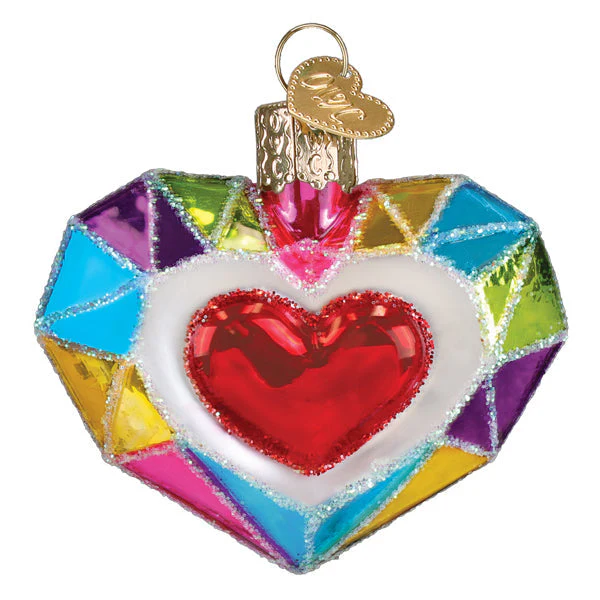Faceted Heart Ornament by Old World Christmas - Image 2