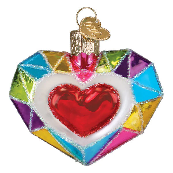 Faceted Heart Ornament by Old World Christmas - Image 3