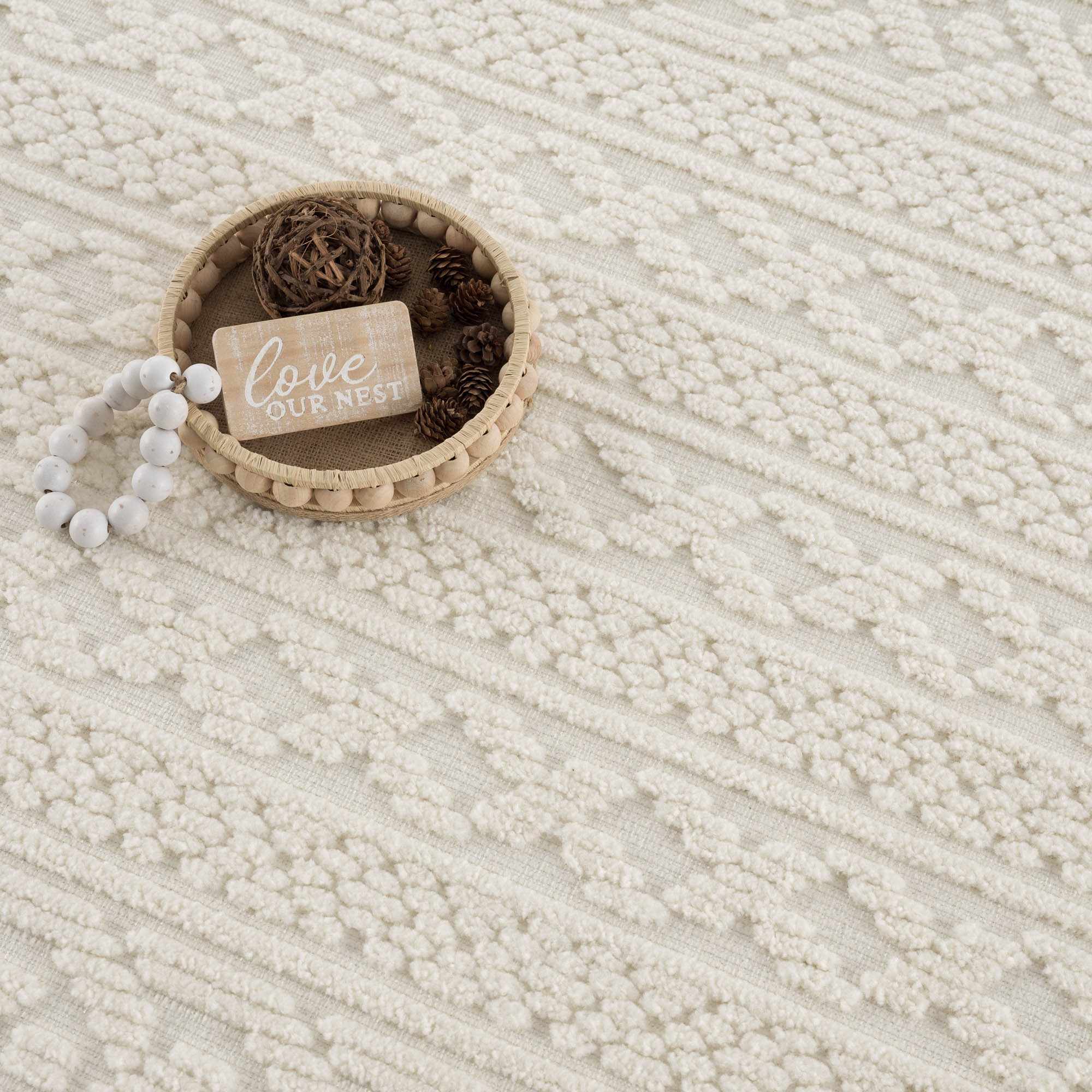 Fadey White 3D Washable Rug - Image 11