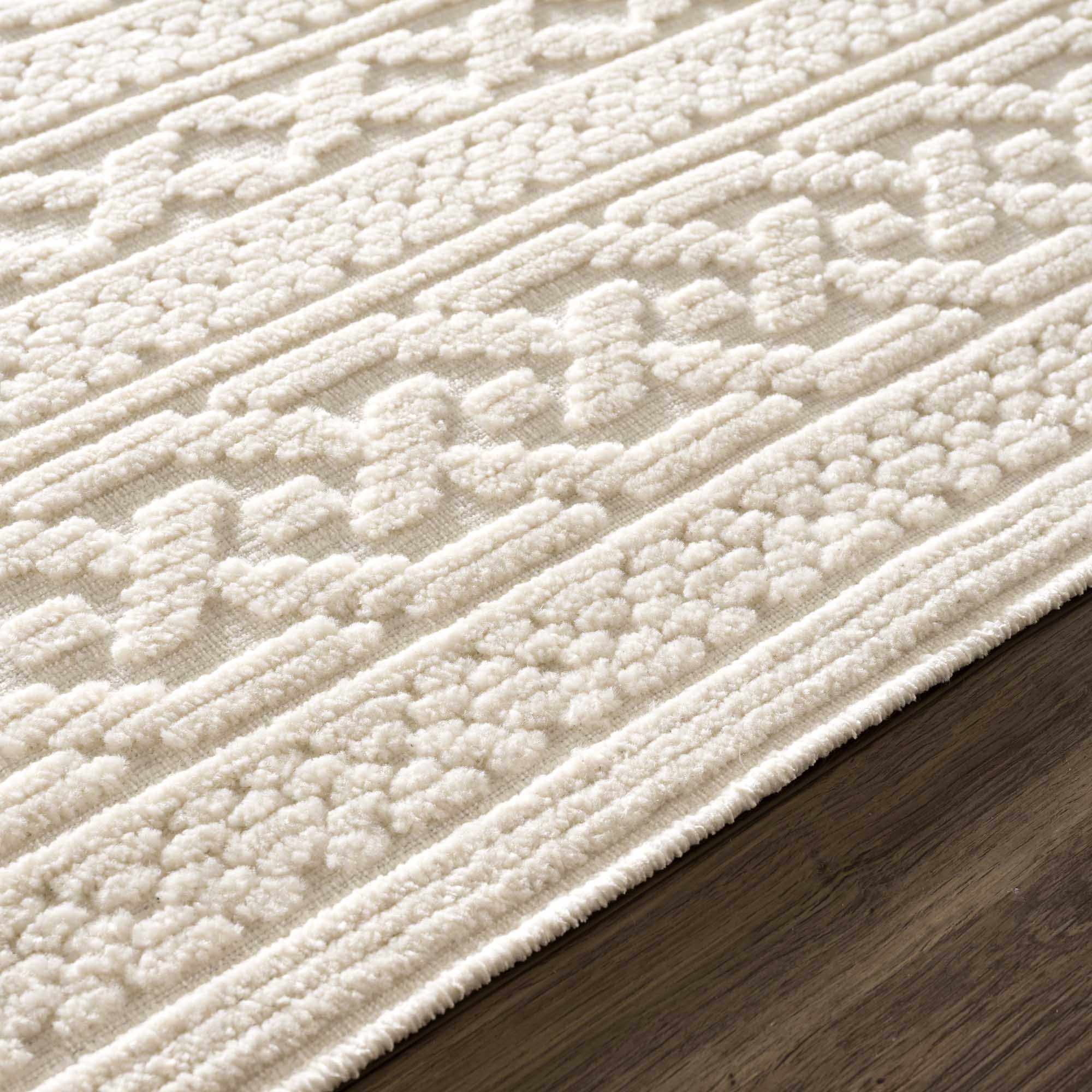 Fadey White 3D Washable Rug - Image 13