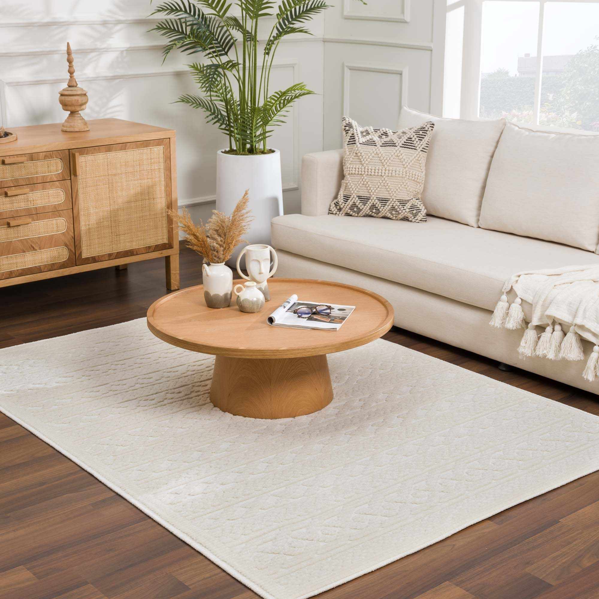 Fadey White 3D Washable Rug - Image 16