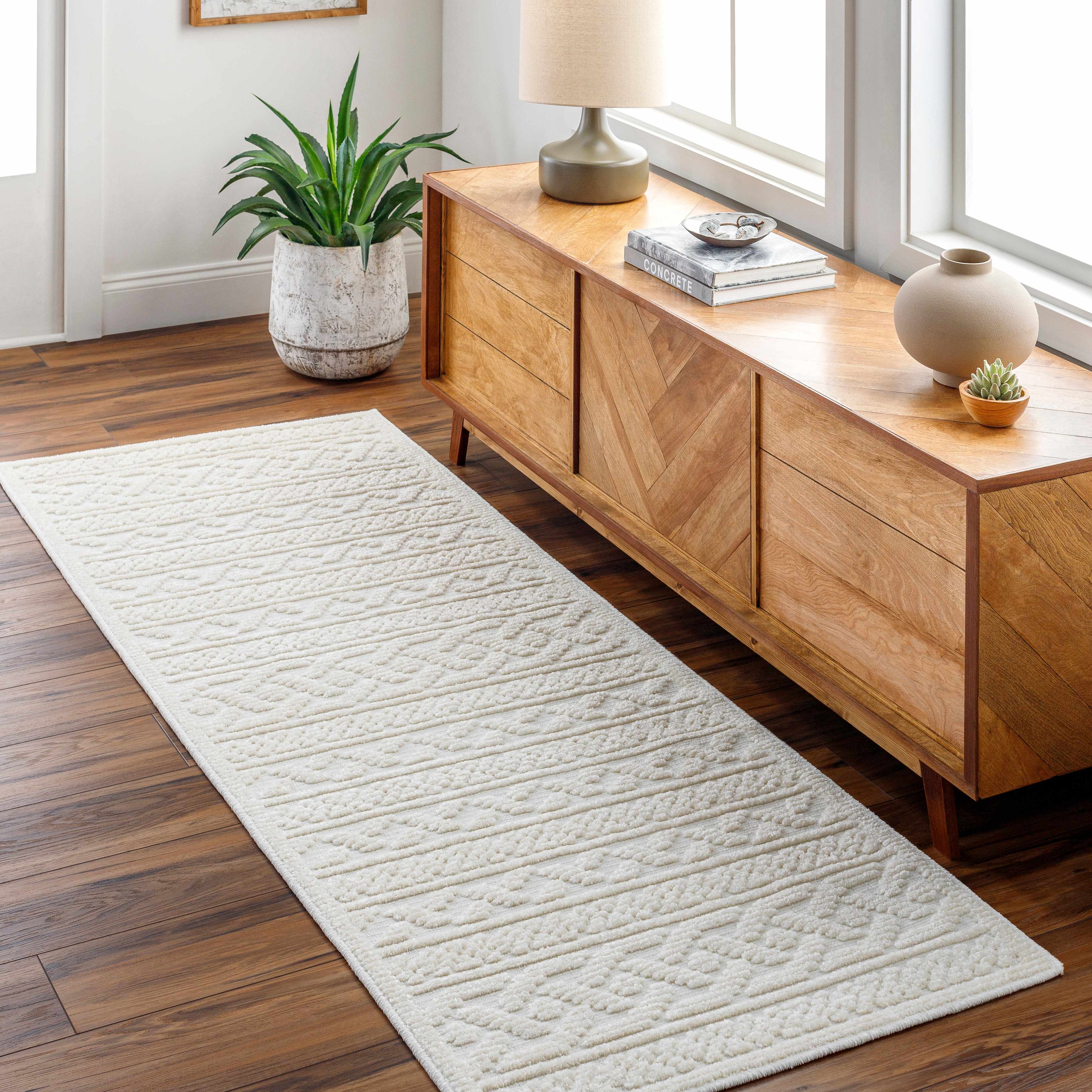 Fadey White 3D Washable Rug - Image 4