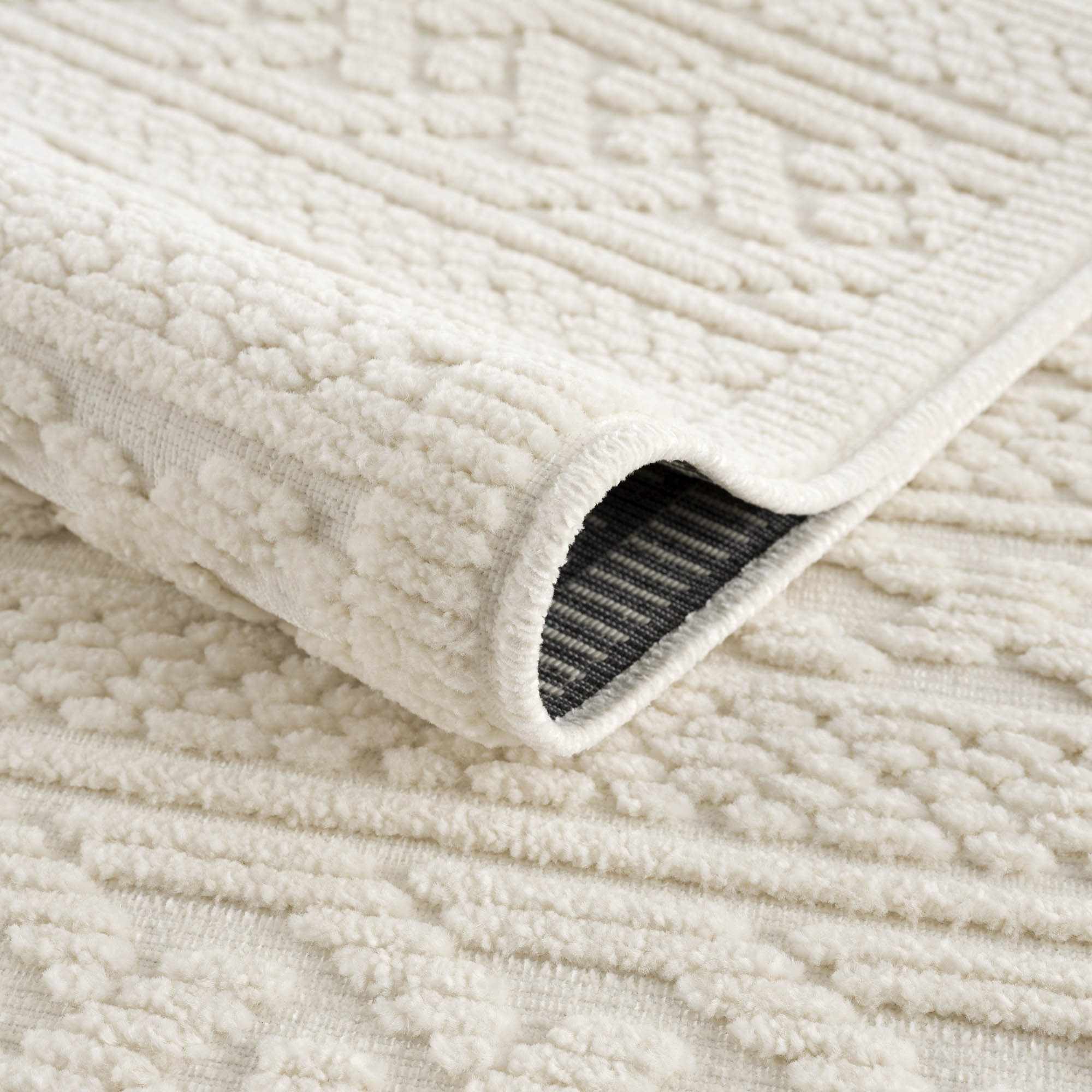 Fadey White 3D Washable Rug - Image 7