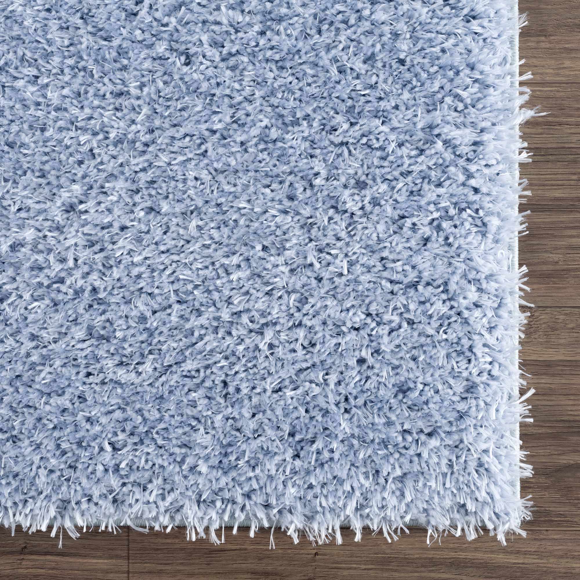 Faina Solid Aqua Shag Washable Area Rug - Clearance - Image 9