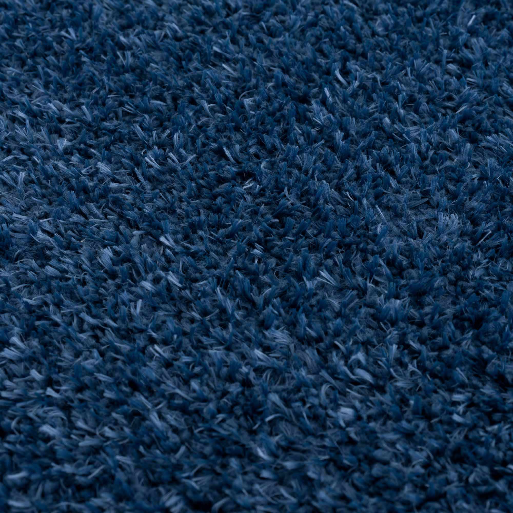 Faina Solid Dark Blue Shag Washable Area Rug - Clearance - Image 17