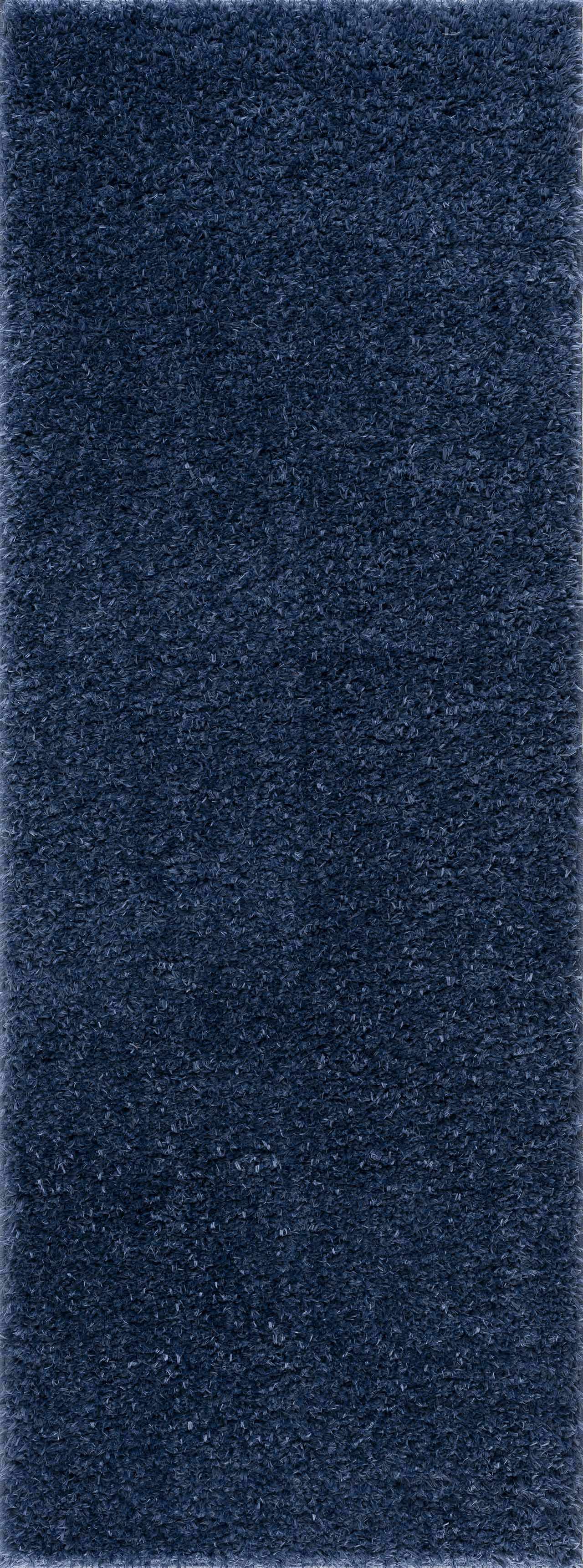 Faina Solid Dark Blue Shag Washable Area Rug - Clearance - Image 9