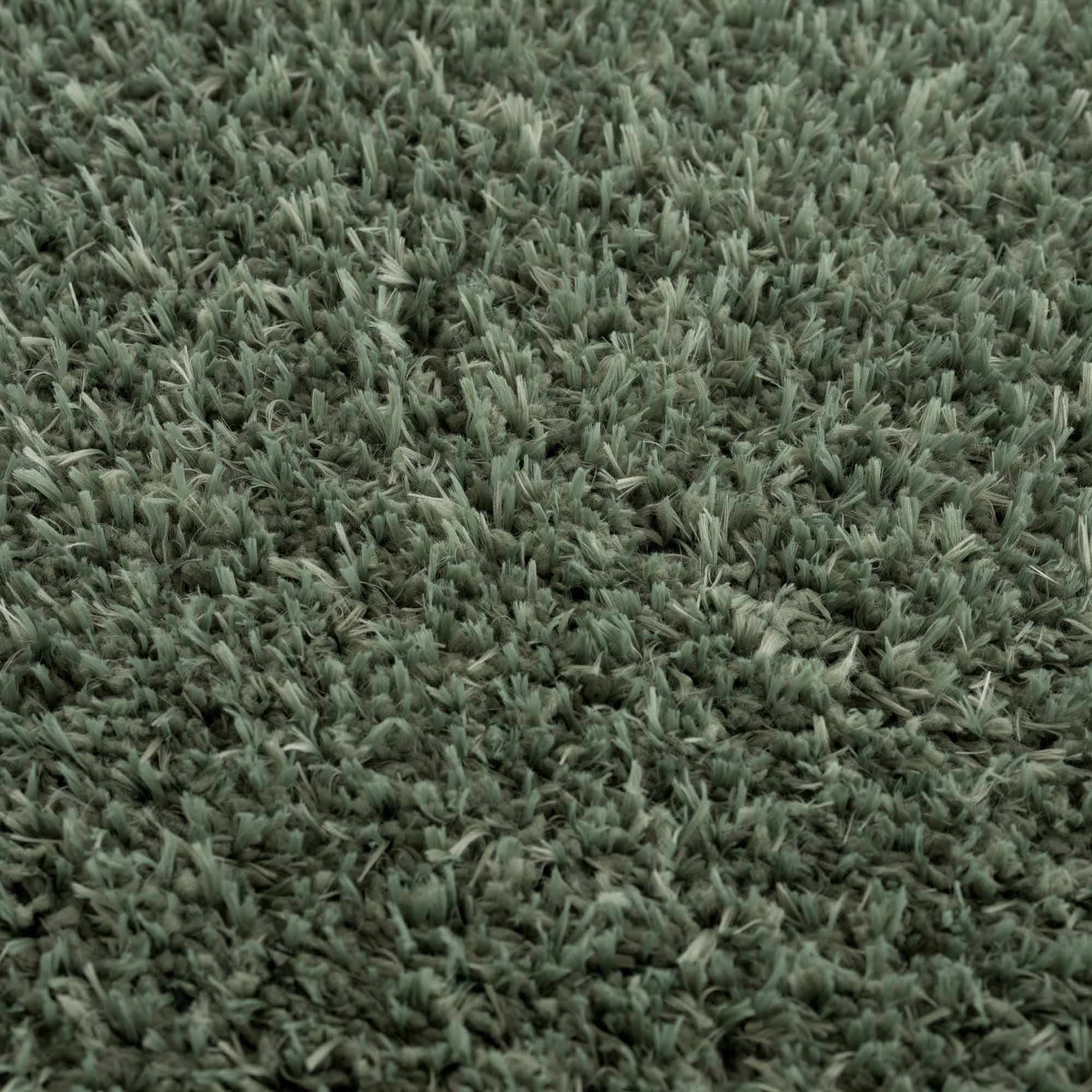 Faina Solid Green Shag Washable Area Rug - Clearance - Image 14