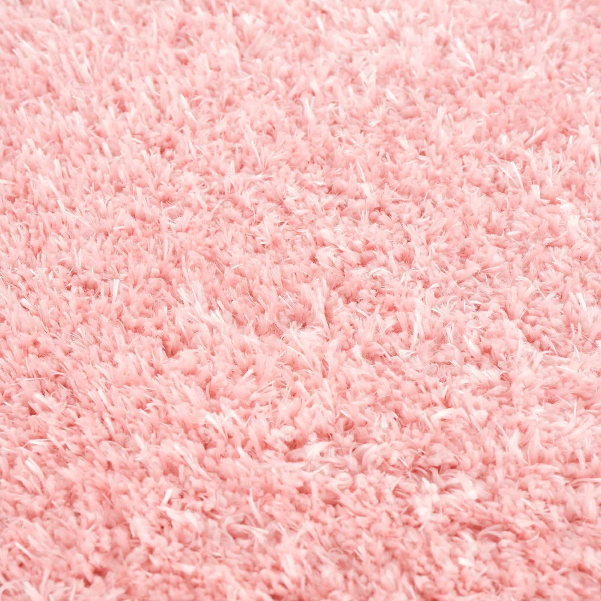 Faina Solid Pink Shag Washable Area Rug - Clearance - Image 16