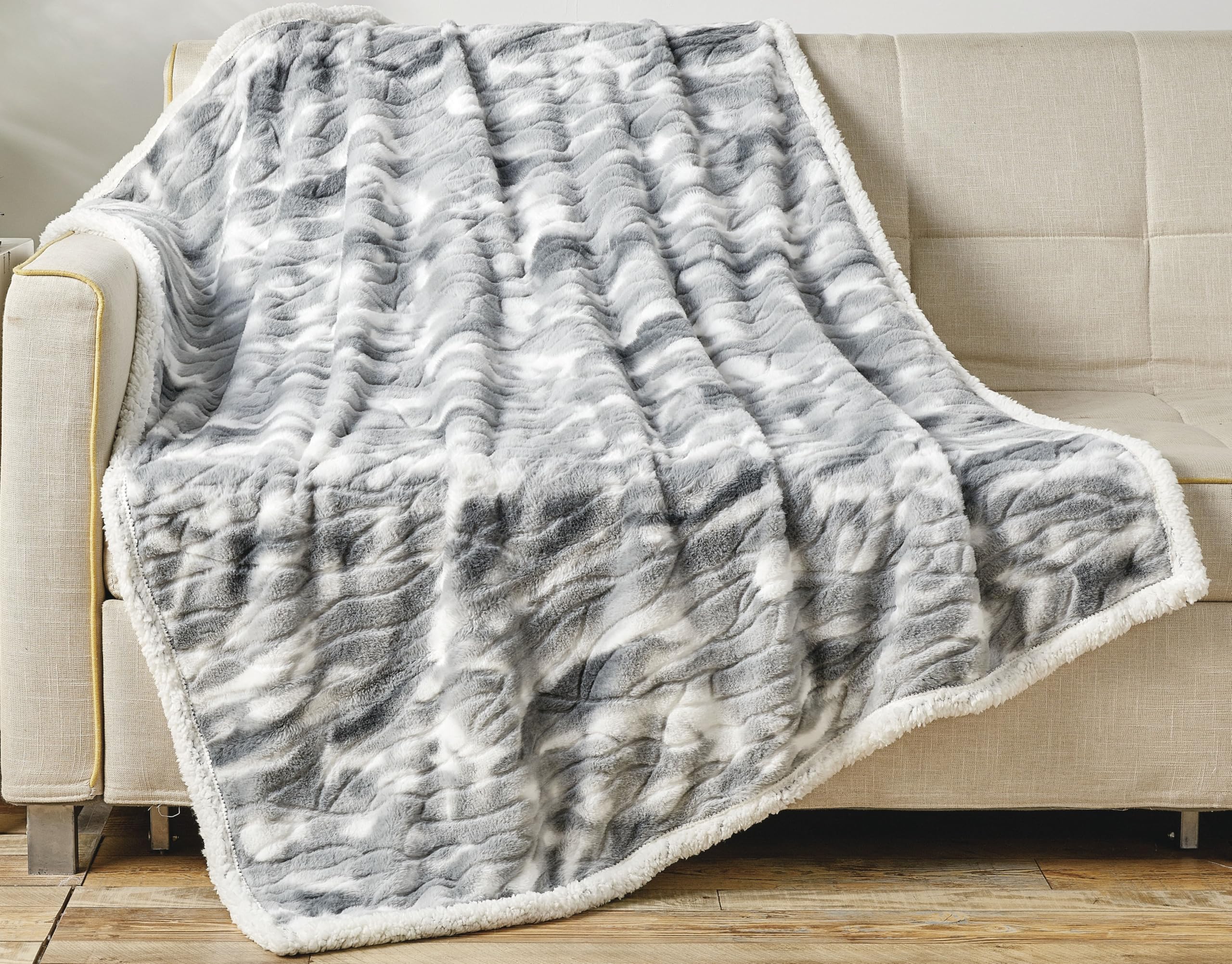 Faith, Hope, Love Home Decor Alaska Faux Fur Shaggy Plush Sherpa Throw Blanket - Image 2