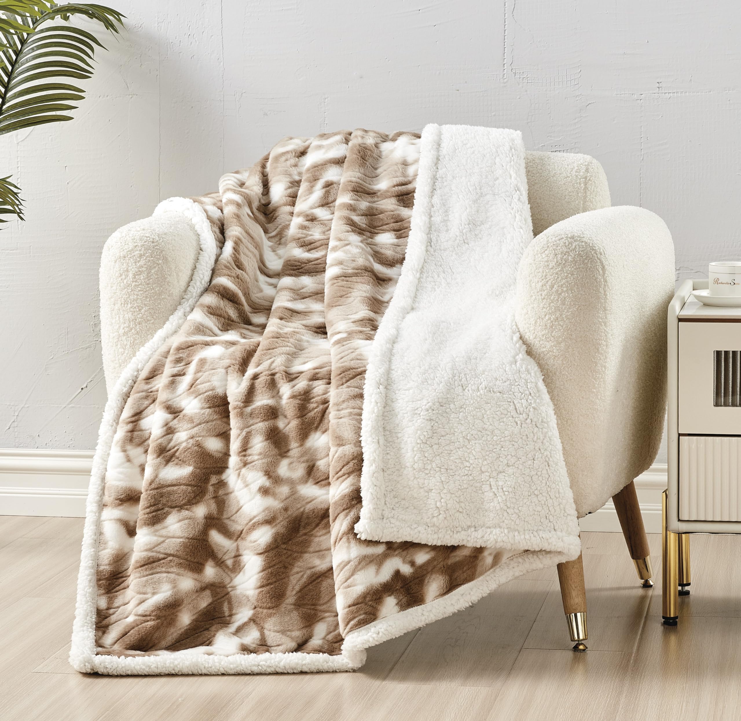 Faith, Hope, Love Home Decor Alaska Faux Fur Shaggy Plush Sherpa Throw Blanket - Image 3