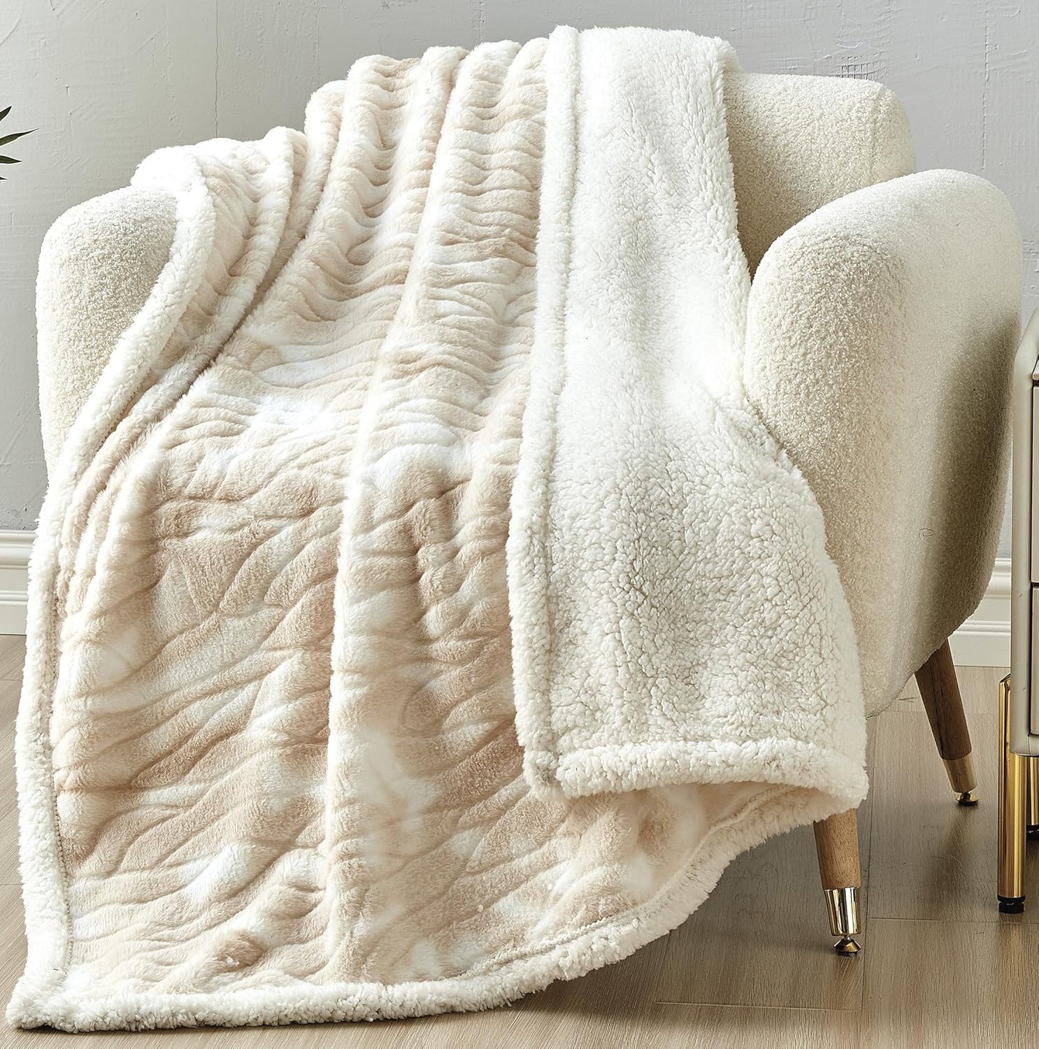 Faith, Hope, Love Home Decor Alaska Faux Fur Shaggy Plush Sherpa Throw Blanket - Image 4