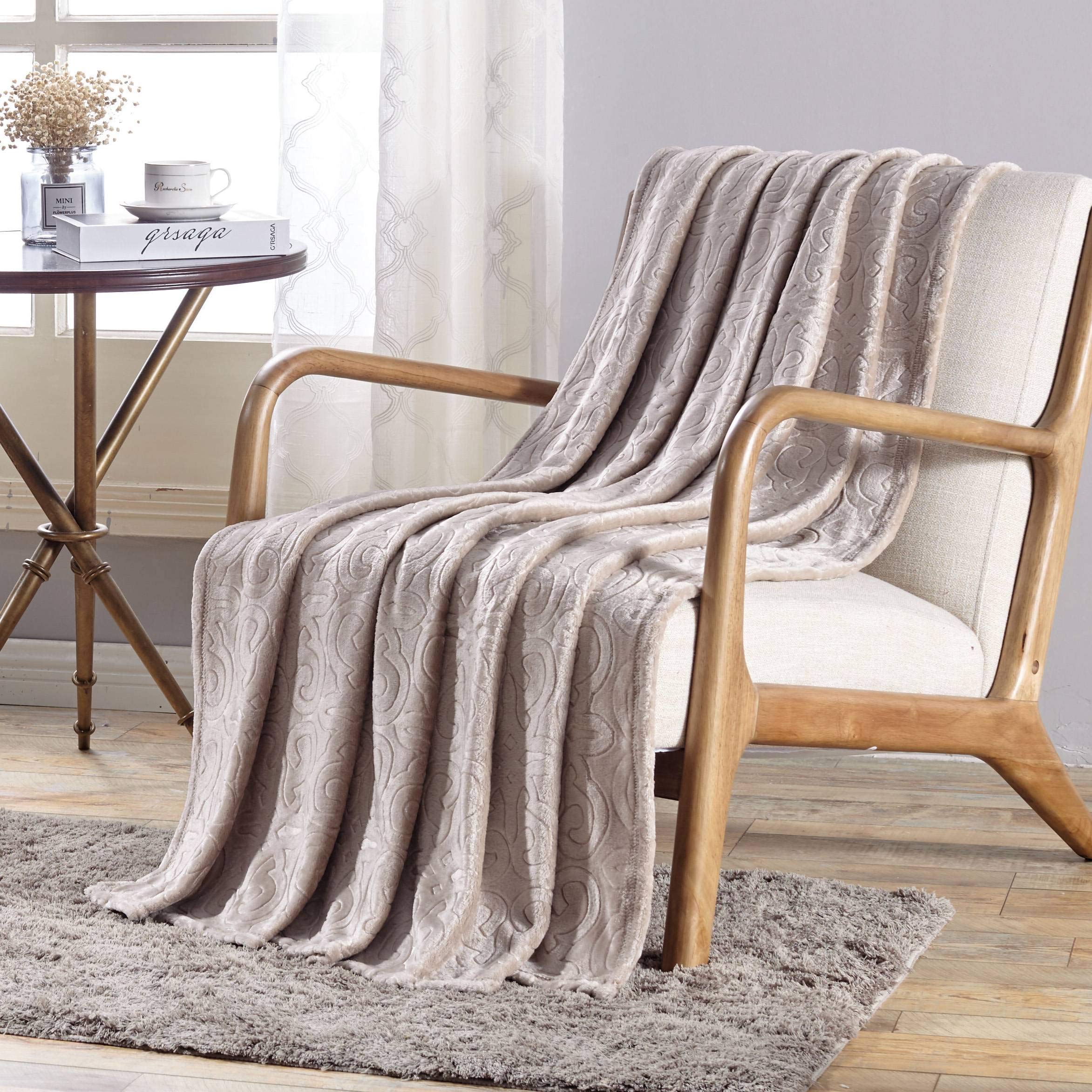 Faith, Hope, Love Home Decor Damask Embossed Ultra Lush Throw Blanket (50" X 60") - Image 3