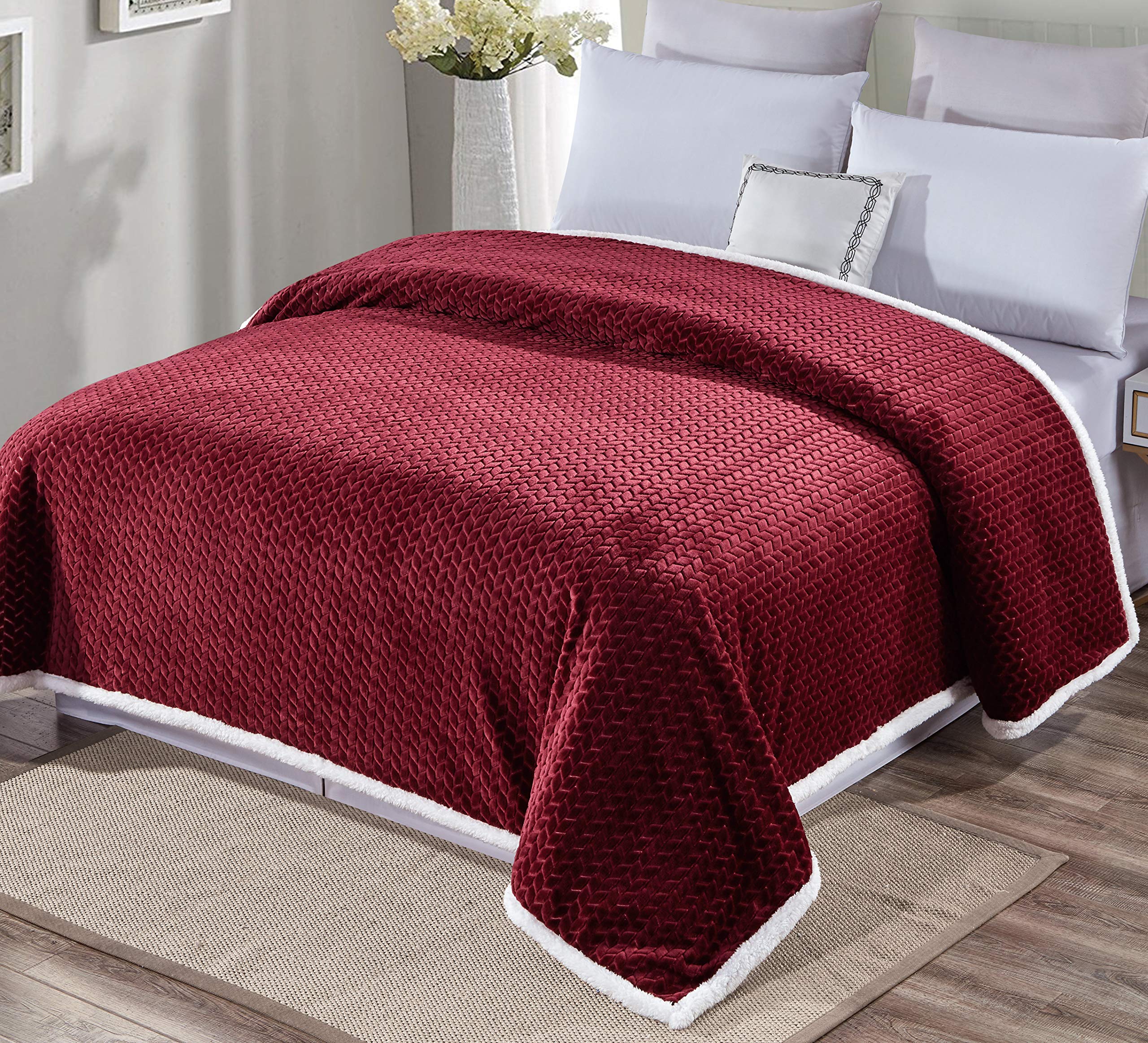 Faith, Hope, Love Home Décor Home Essentials Braided Sherpa Blanket