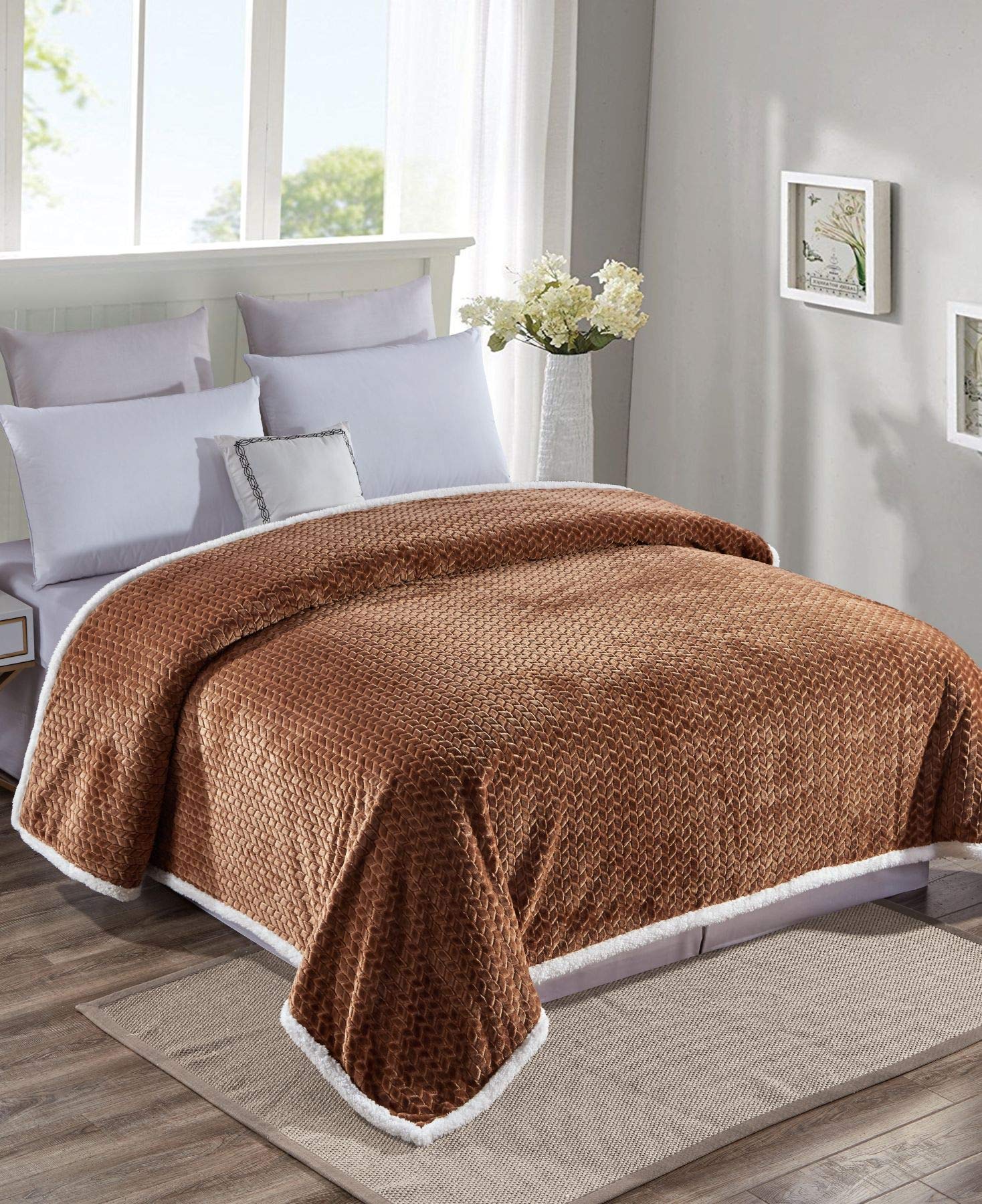 Faith, Hope, Love Home Décor Home Essentials Braided Sherpa Blanket - Image 10