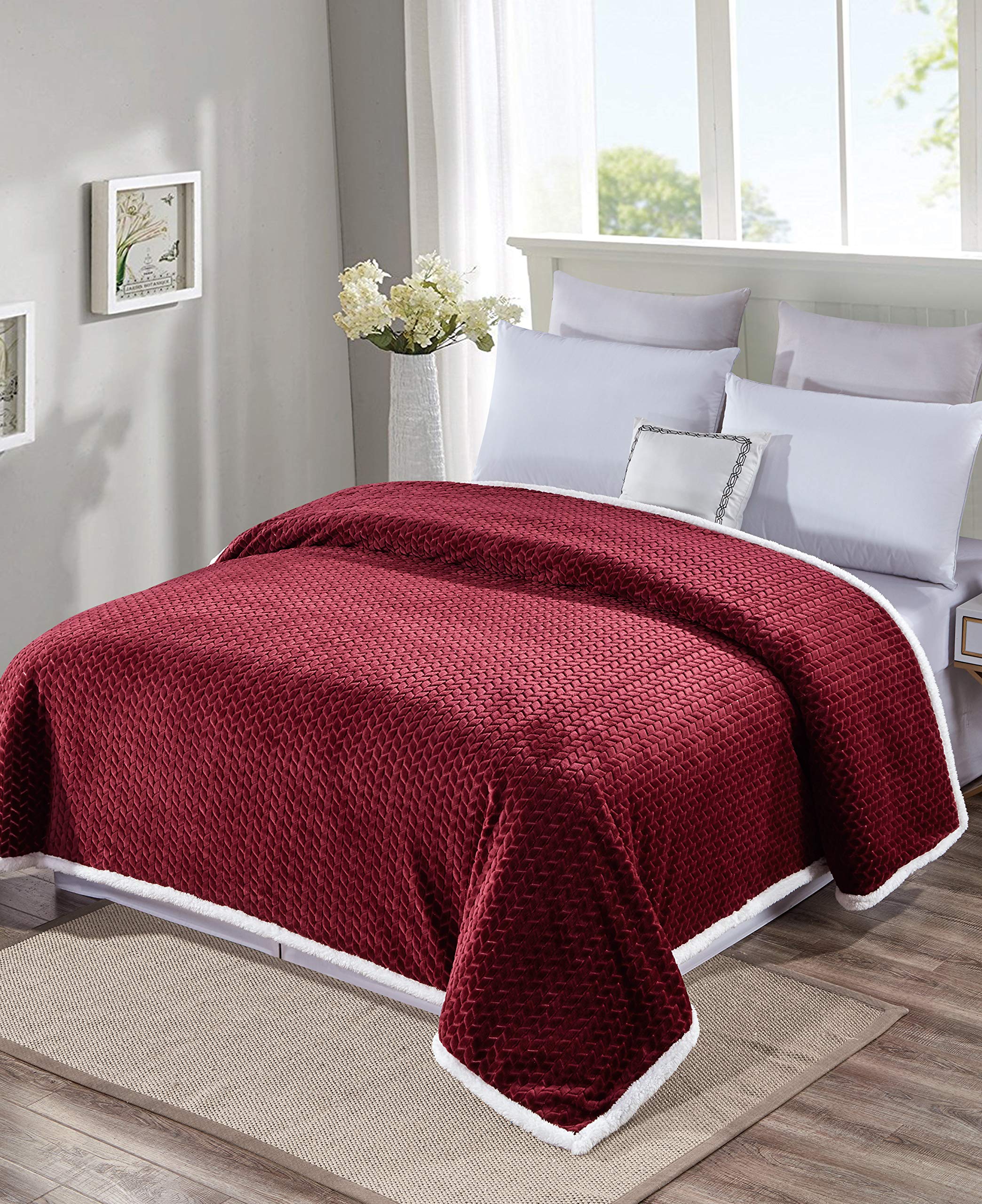 Faith, Hope, Love Home Décor Home Essentials Braided Sherpa Blanket - Image 3