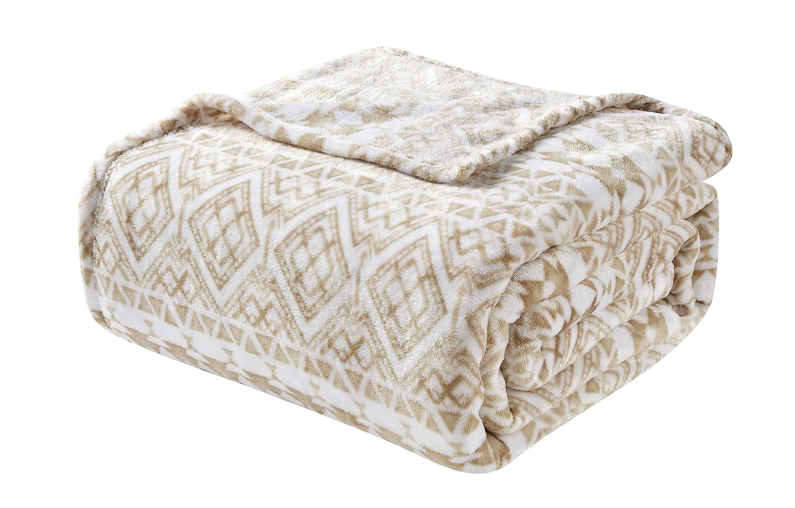Faith, Hope, Love Home Decor Microplush Blanket Beige Aztec - Image 3