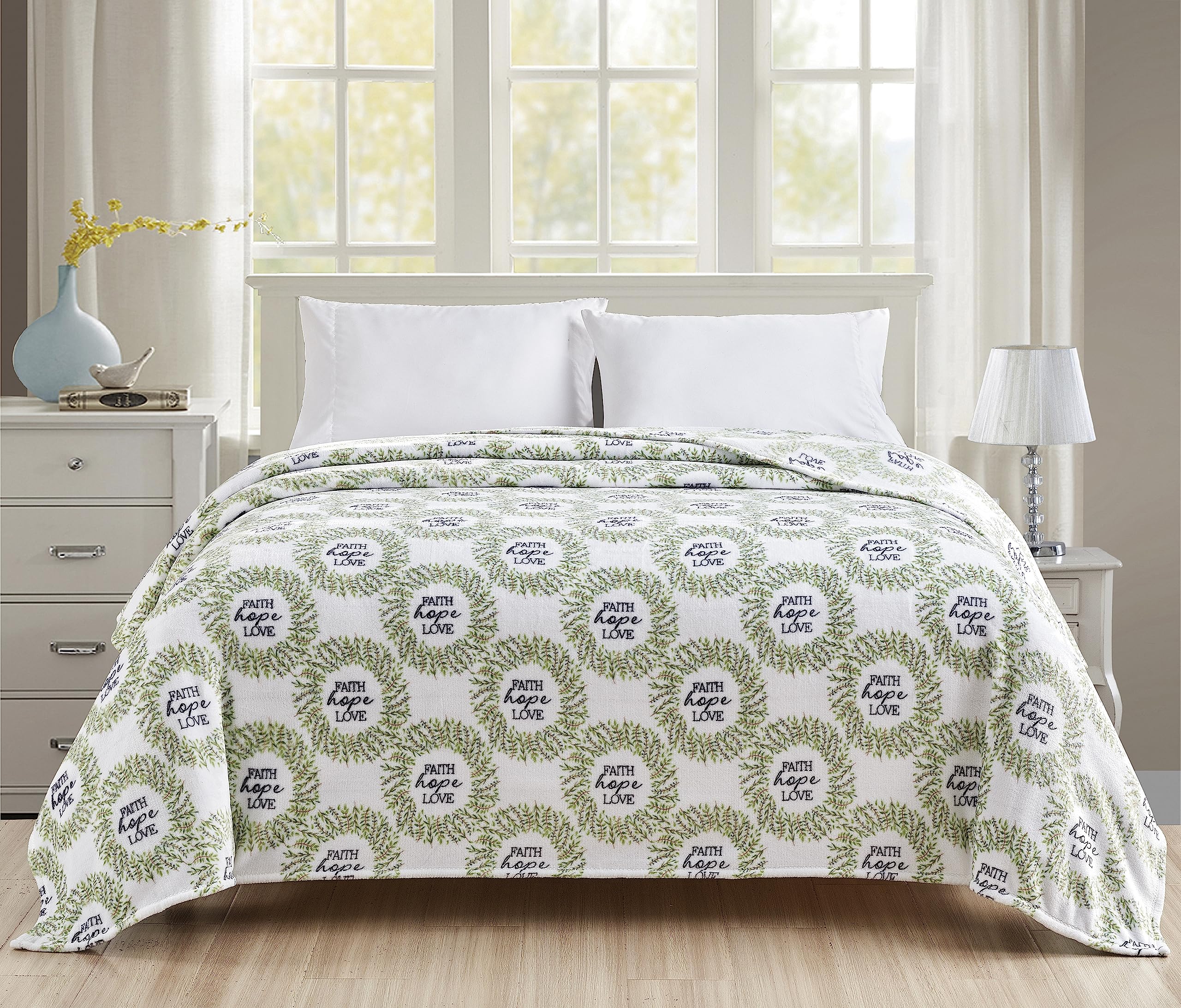 Faith Hope Love Home Decor Oversized Luxe Plush Throw Blanket - Image 2