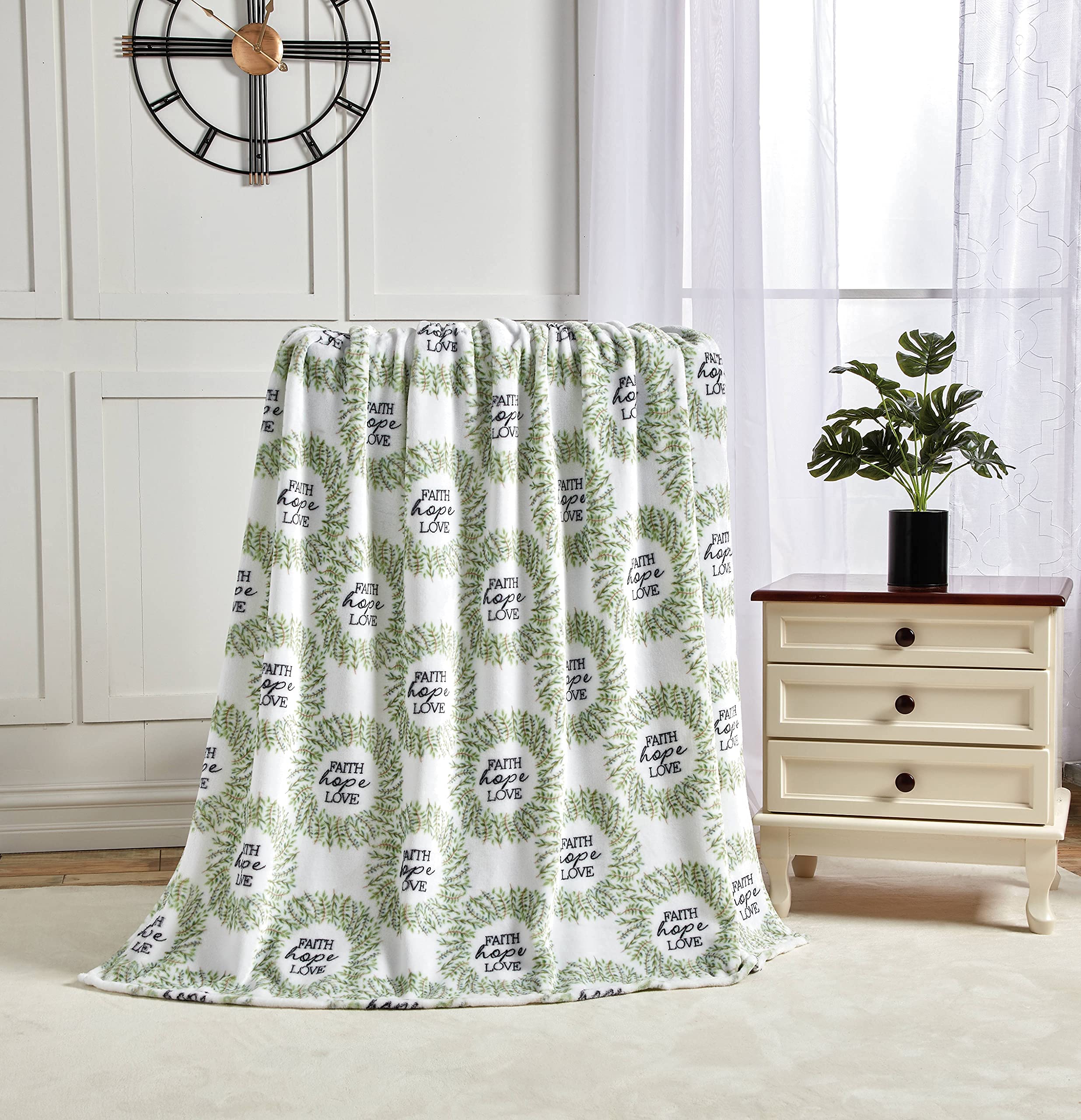 Faith, Hope, Love Home Décor Oversized Luxe Plush Throw Blanket - Image 6