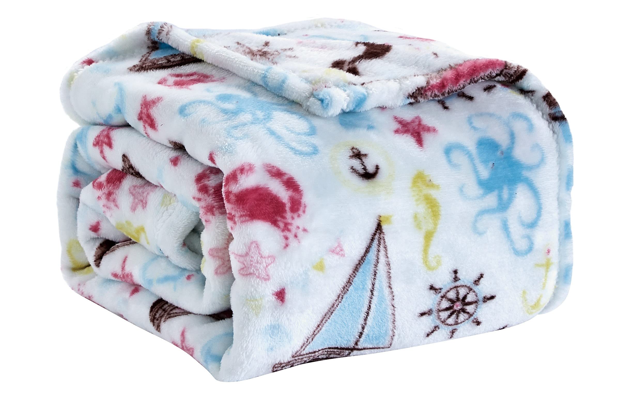 Faith, Hope, Love Home Decor The Shore Extra Soft Throw Blanket (50" X 60") - Sea Life Nautical Throw Blanket - Image 2