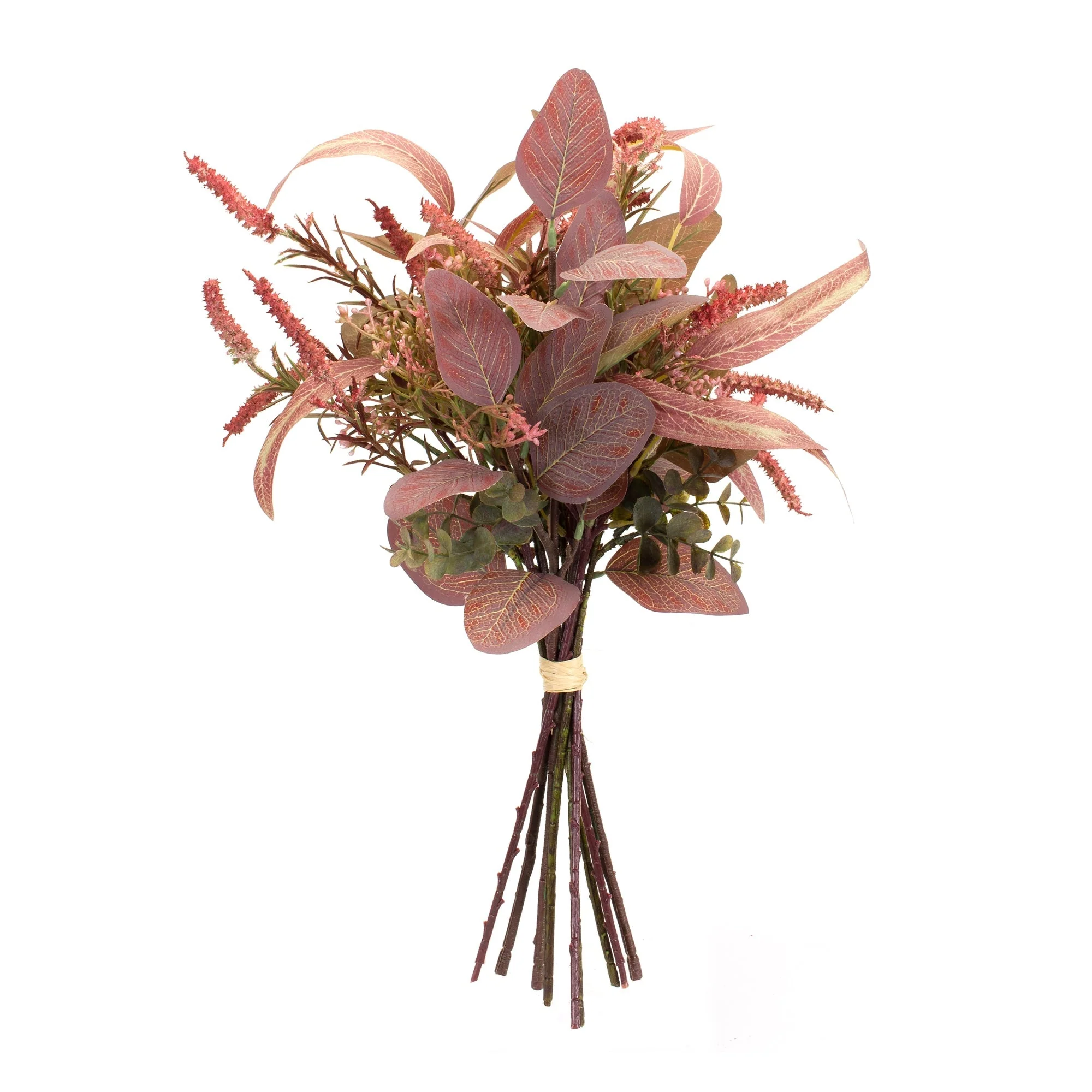 Fall Burgandy Foliage and Thistle Bundle Bouquet (Set of 6) - Image 4