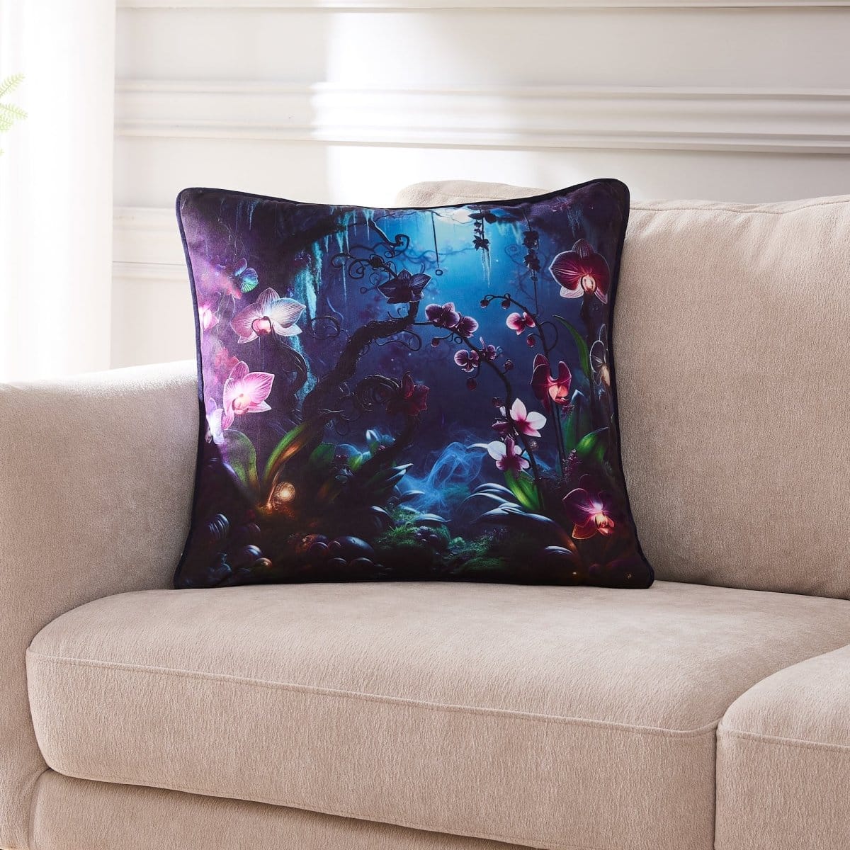 Fantasy Orchids Decorative Pillow - Image 3