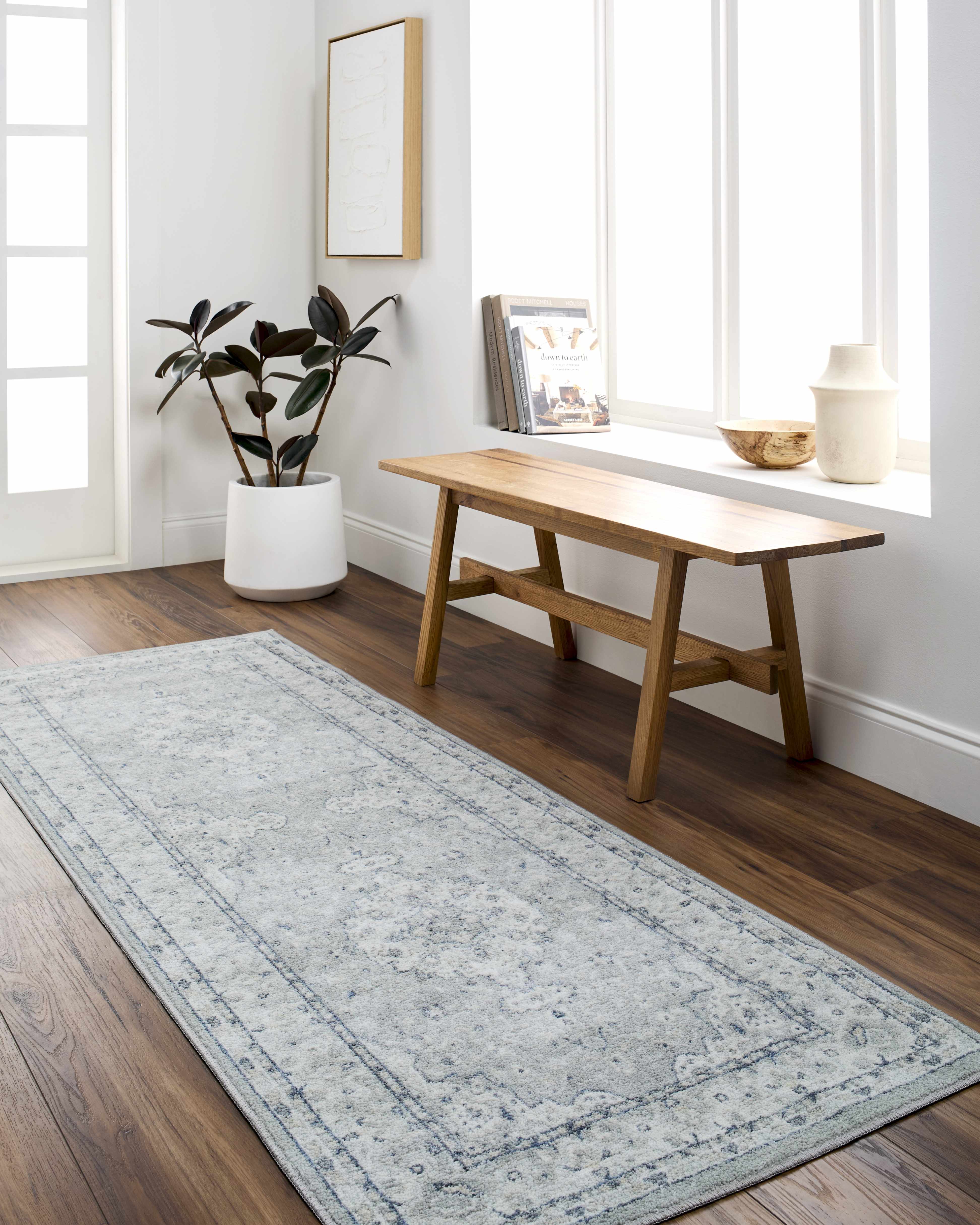 Farai Gray Medallion Area Rug - Clearance - Image 2