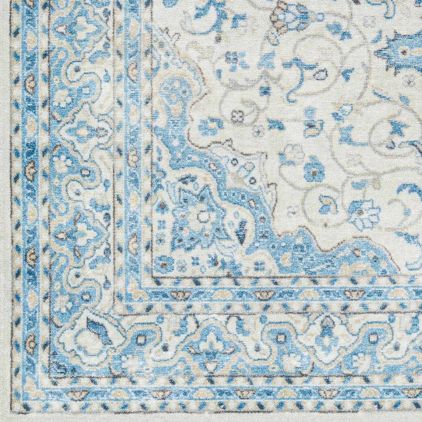 Farai Silver Blue Medallion Area Rug - Clearance - Image 8
