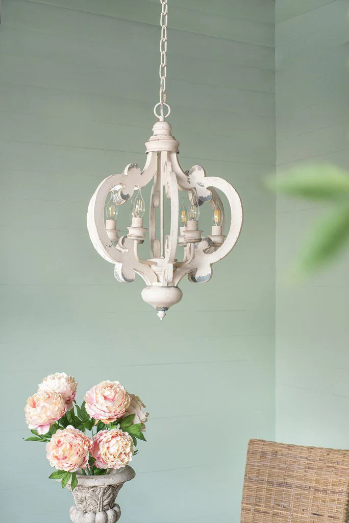 Farmhouse 6-Light Wood Chandelier Pendant Light Fixture - Image 2
