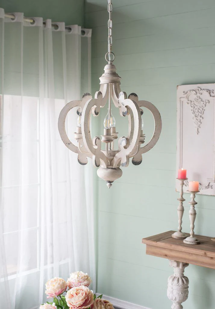 Farmhouse 6-Light Wood Chandelier Pendant Light Fixture - Image 24