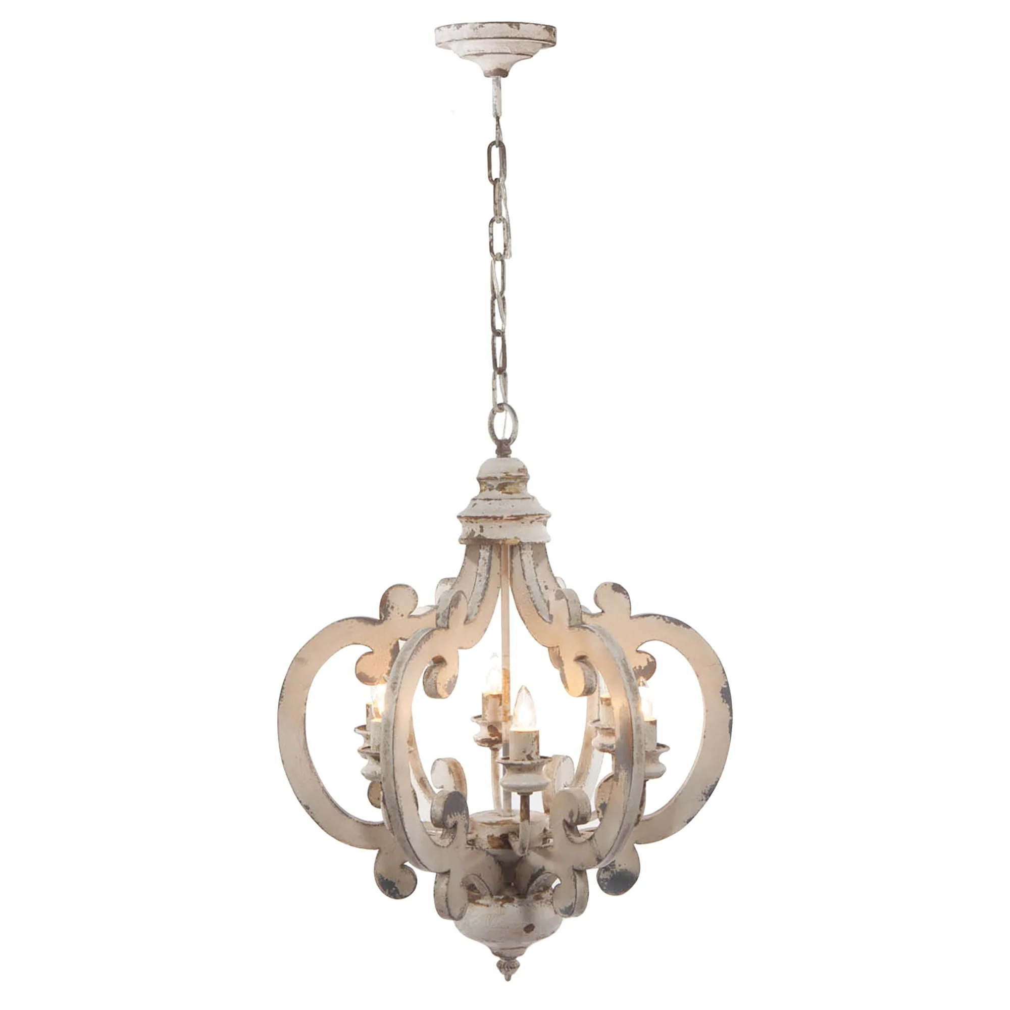 Farmhouse 6-Light Wood Chandelier Pendant Light Fixture - Image 9
