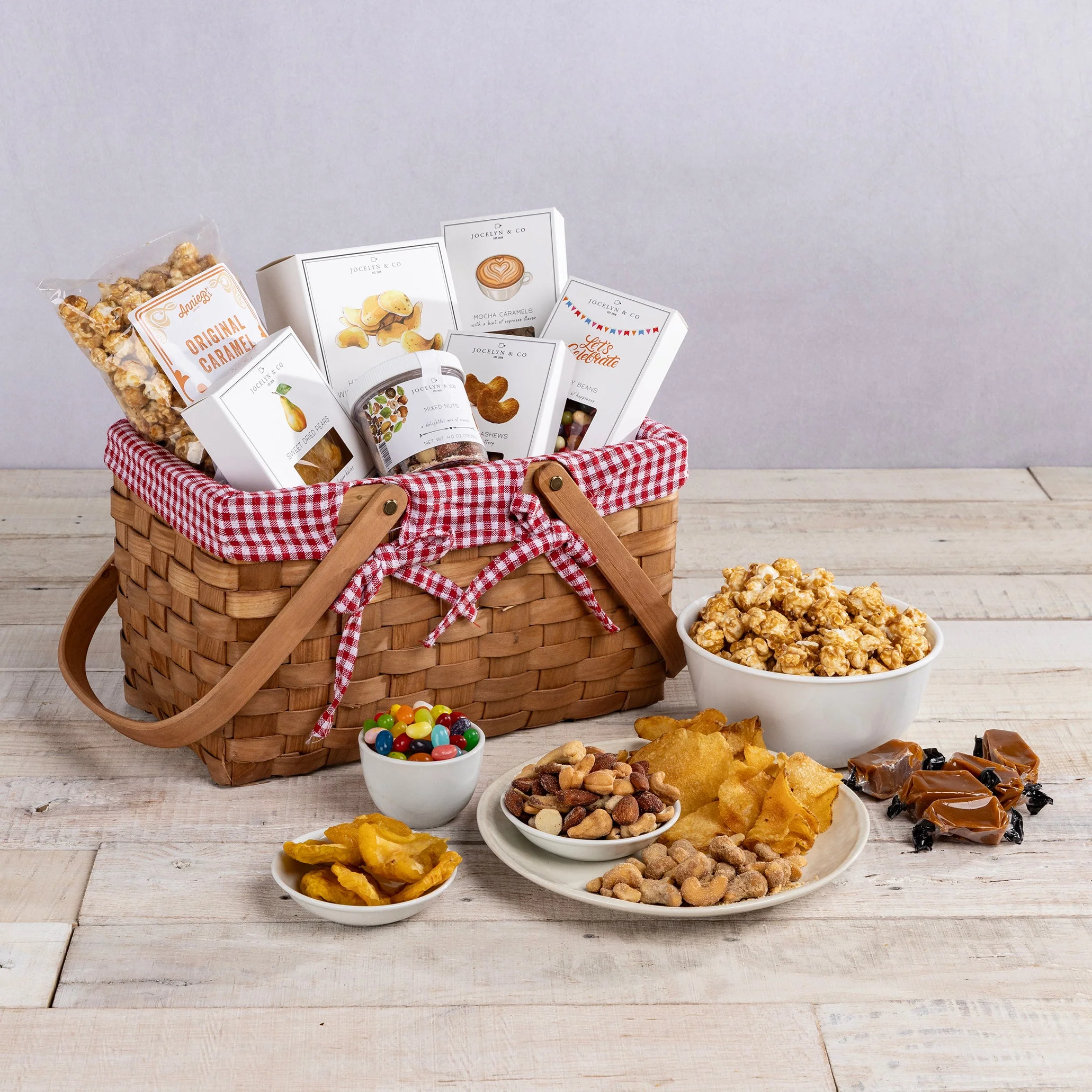 Farmhouse Basket with Gourmet Gift Pack - Image 2