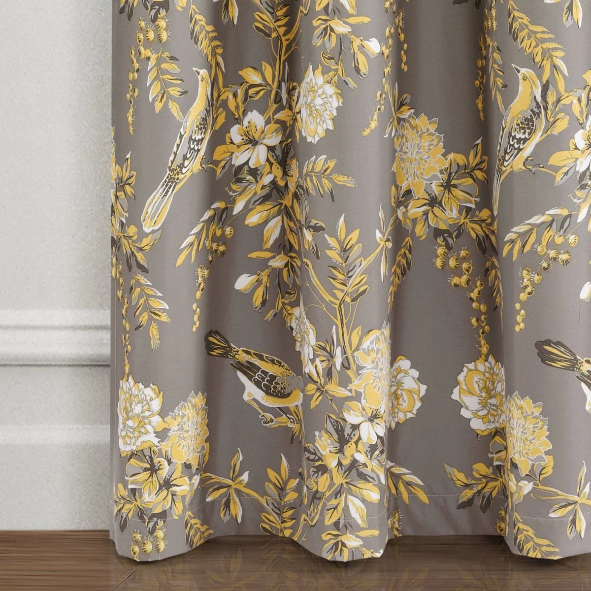 Farmhouse Bird And Flower Insulated Grommet Blackout Window Curtain Panel Set - Image 10
