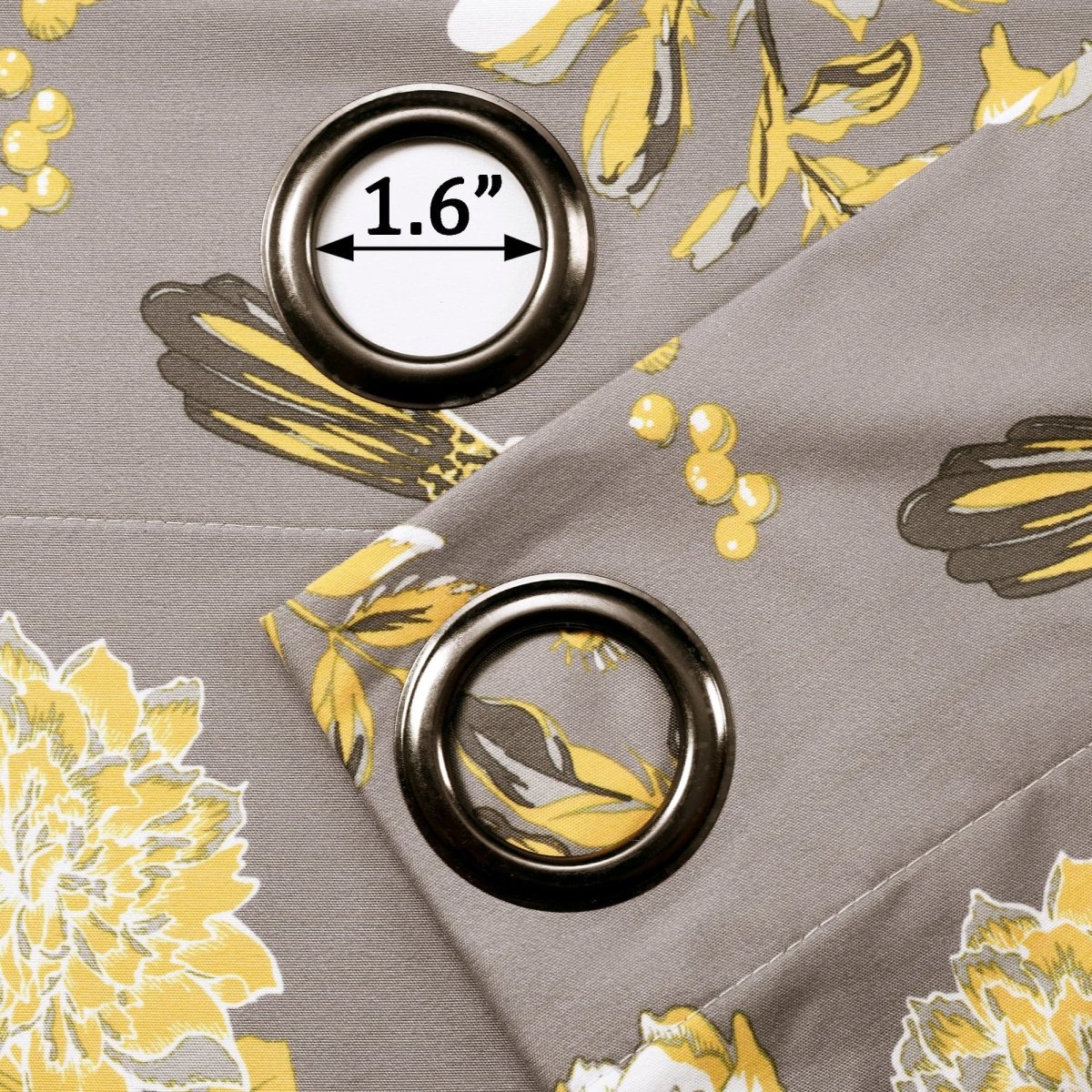 Farmhouse Bird And Flower Insulated Grommet Blackout Window Curtain Panel Set - Image 11
