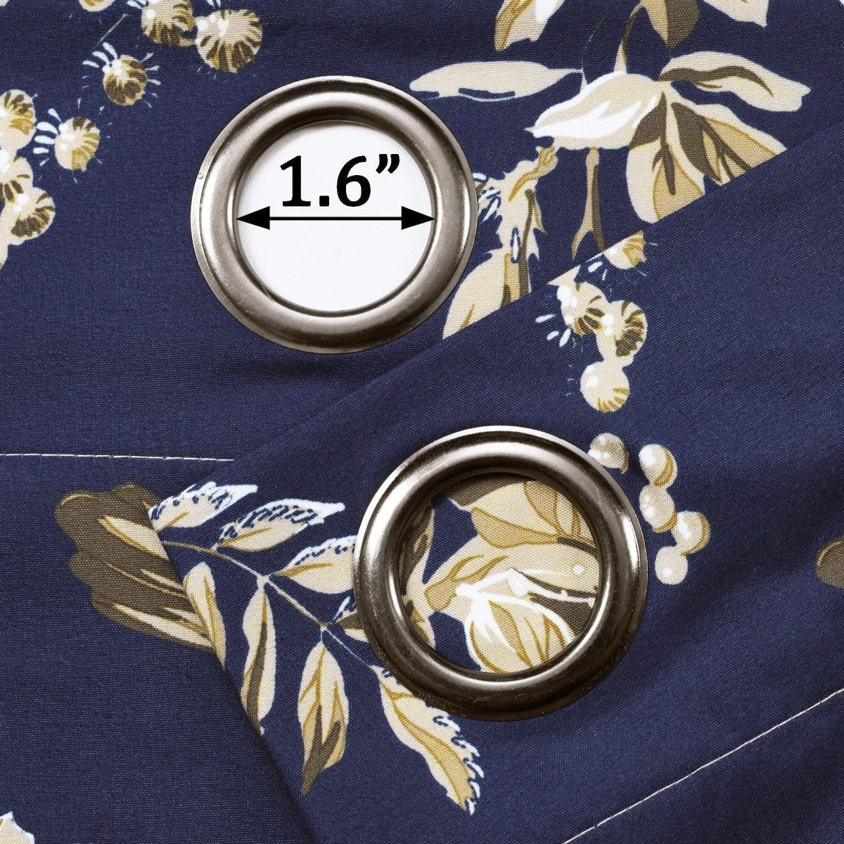 Farmhouse Bird And Flower Insulated Grommet Blackout Window Curtain Panel Set - Image 7