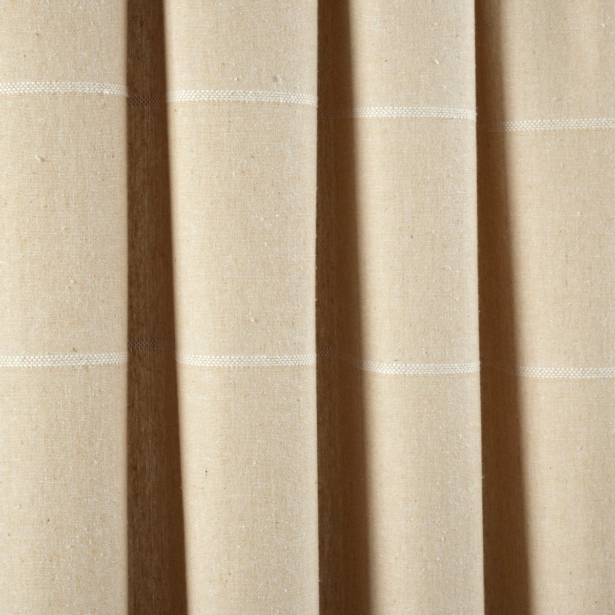 Farmhouse Boho Stripe Woven Tassel Yarn Dyed Recycled Cotton Blend Window Curtain Panel Set - Image 31