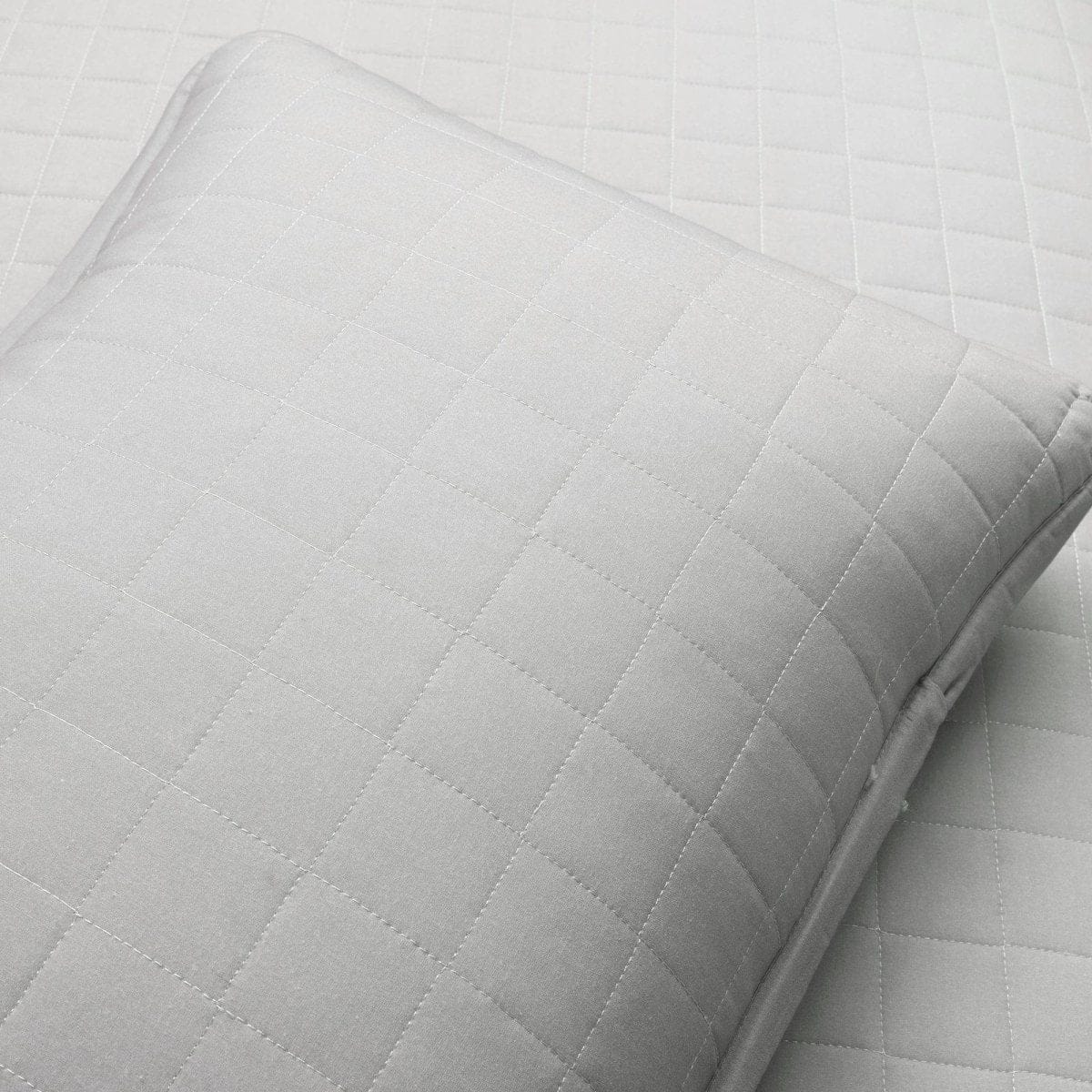 Farmhouse Box Stitch And Stripe Cotton Quilt 3 Piece Set - Image 5