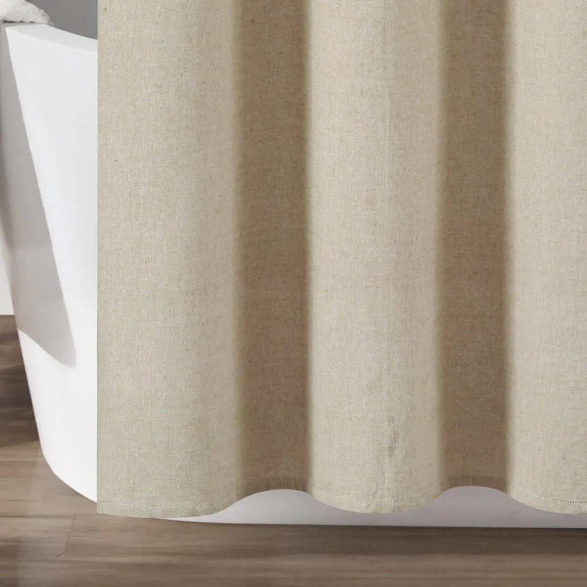 Farmhouse Button Stripe Yarn Dyed Shower Curtain - Image 10
