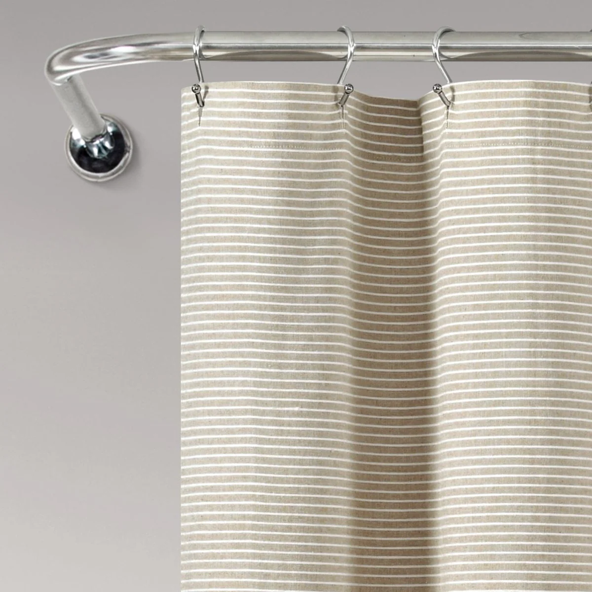 Farmhouse Button Stripe Yarn Dyed Shower Curtain - Image 6