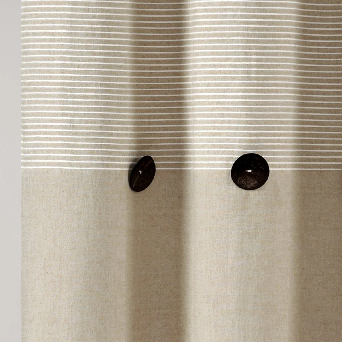 Farmhouse Button Stripe Yarn Dyed Shower Curtain - Image 8