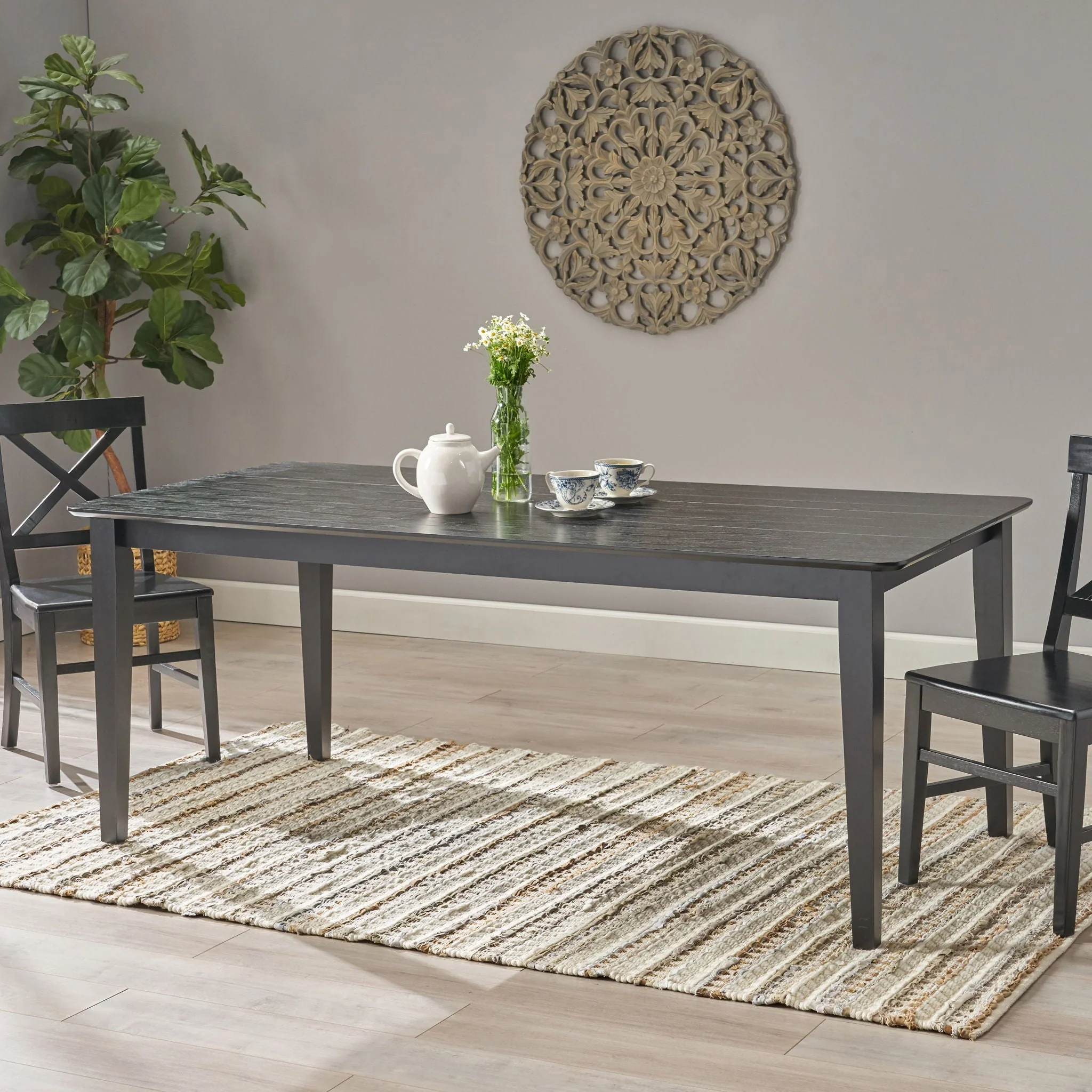 Farmhouse Charm Dining Table With Square Leg - Image 3