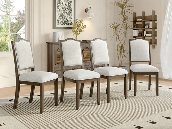 Farmhouse Dining Chairs Set of 4, Upholstered High Back - Image 16