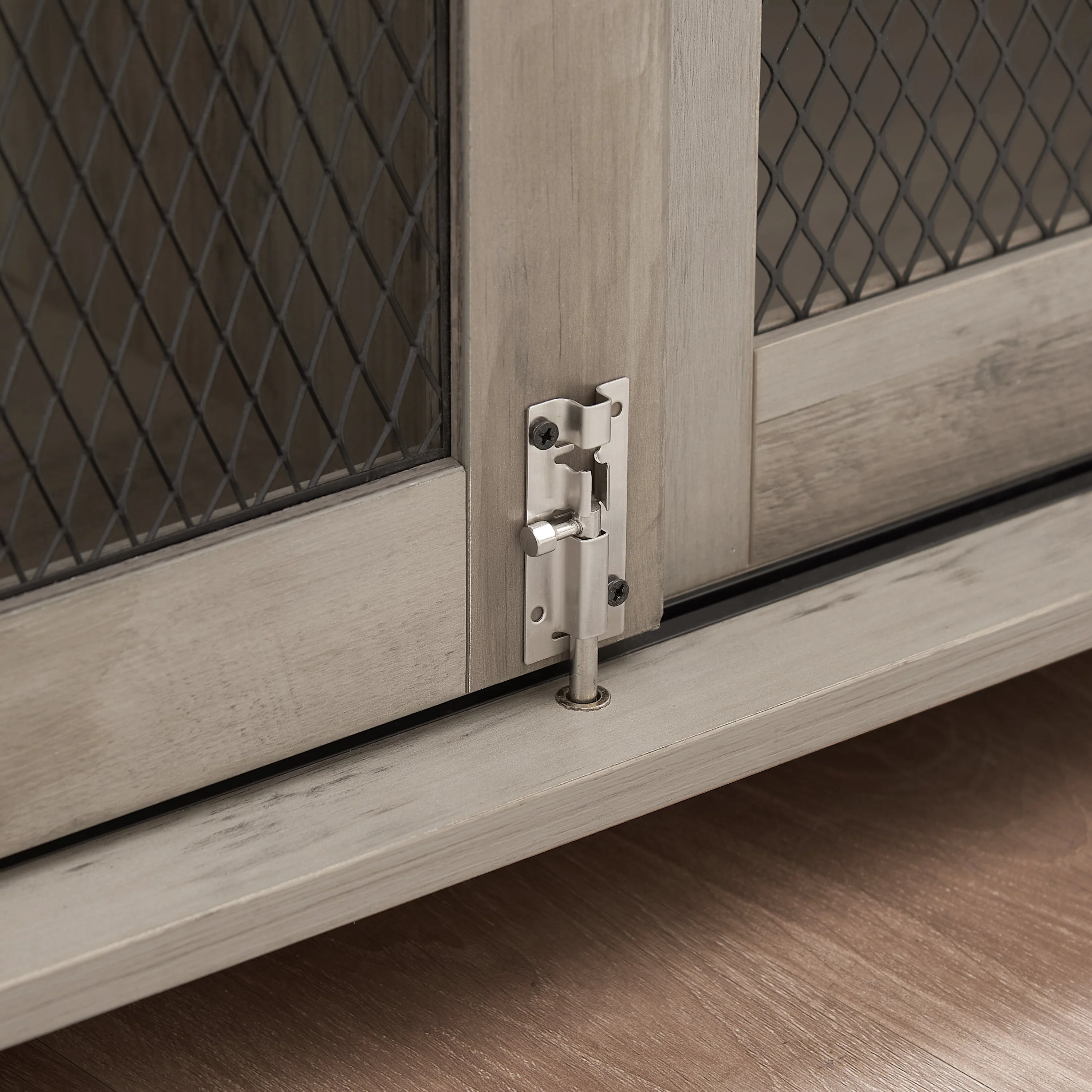 Farmhouse Dog Cage Crate Furniture with Sliding Barn Door - Image 11
