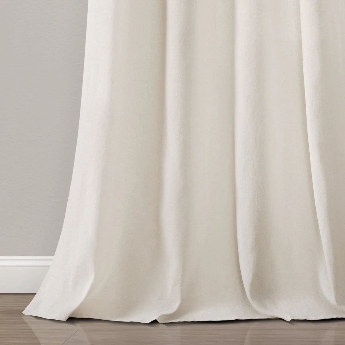Farmhouse Faux Linen Colorblock Pleated Window Curtains - Image 14