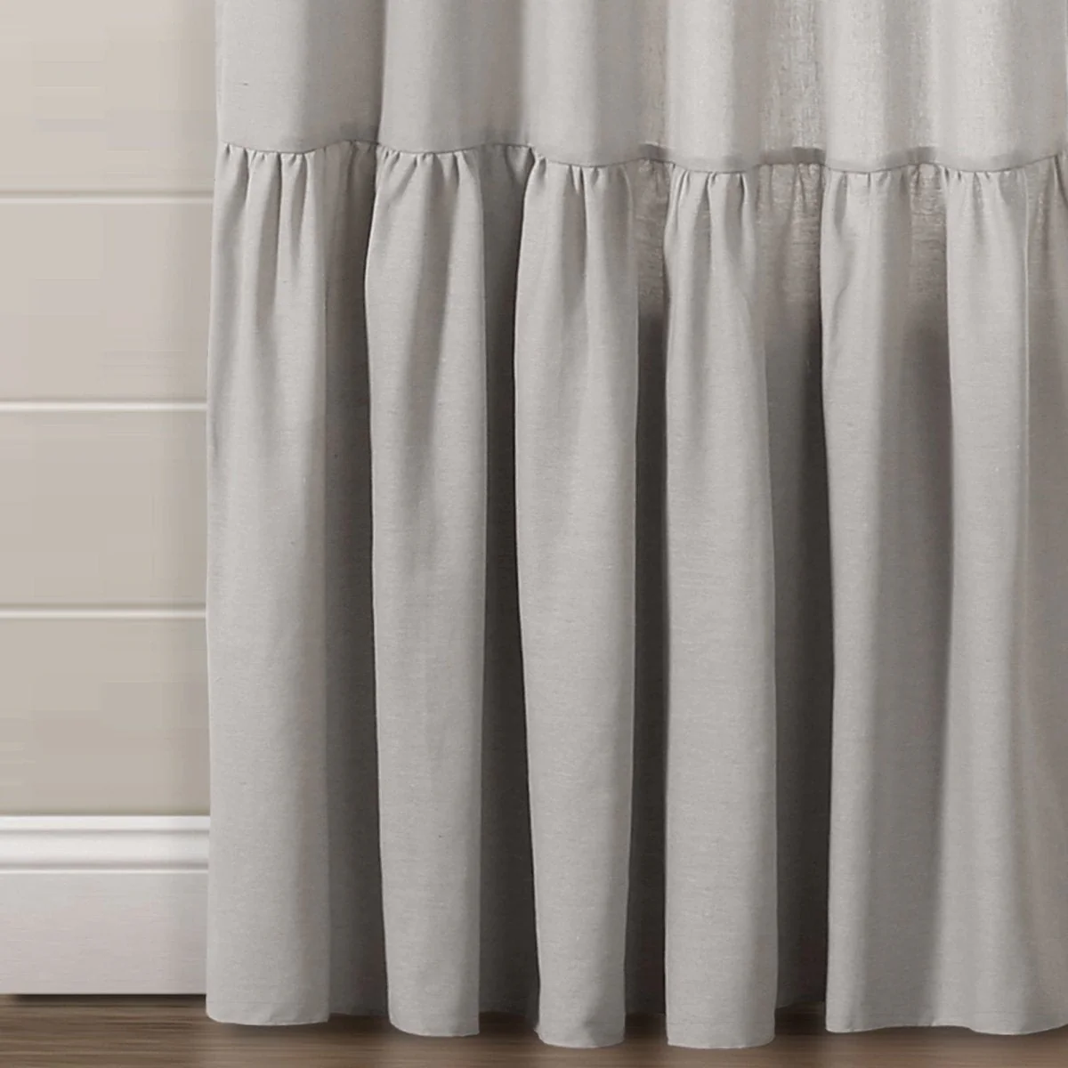 Farmhouse Faux Linen Tab Top Window Curtain Panel - Image 14