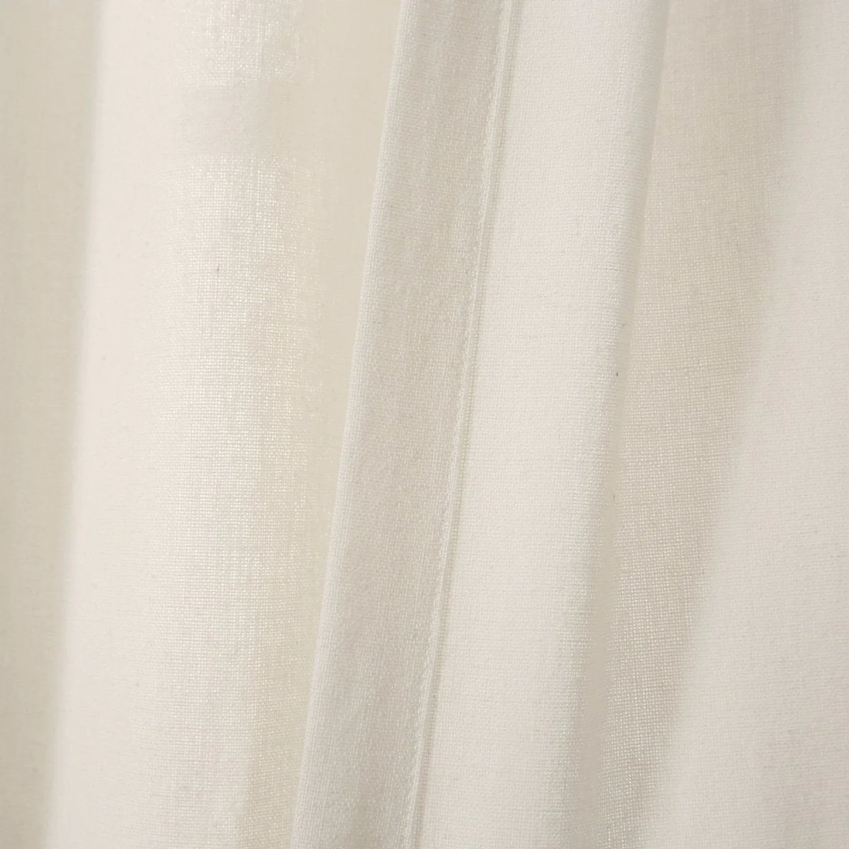 Farmhouse Faux Linen Tab Top Window Curtain Panel - Image 4