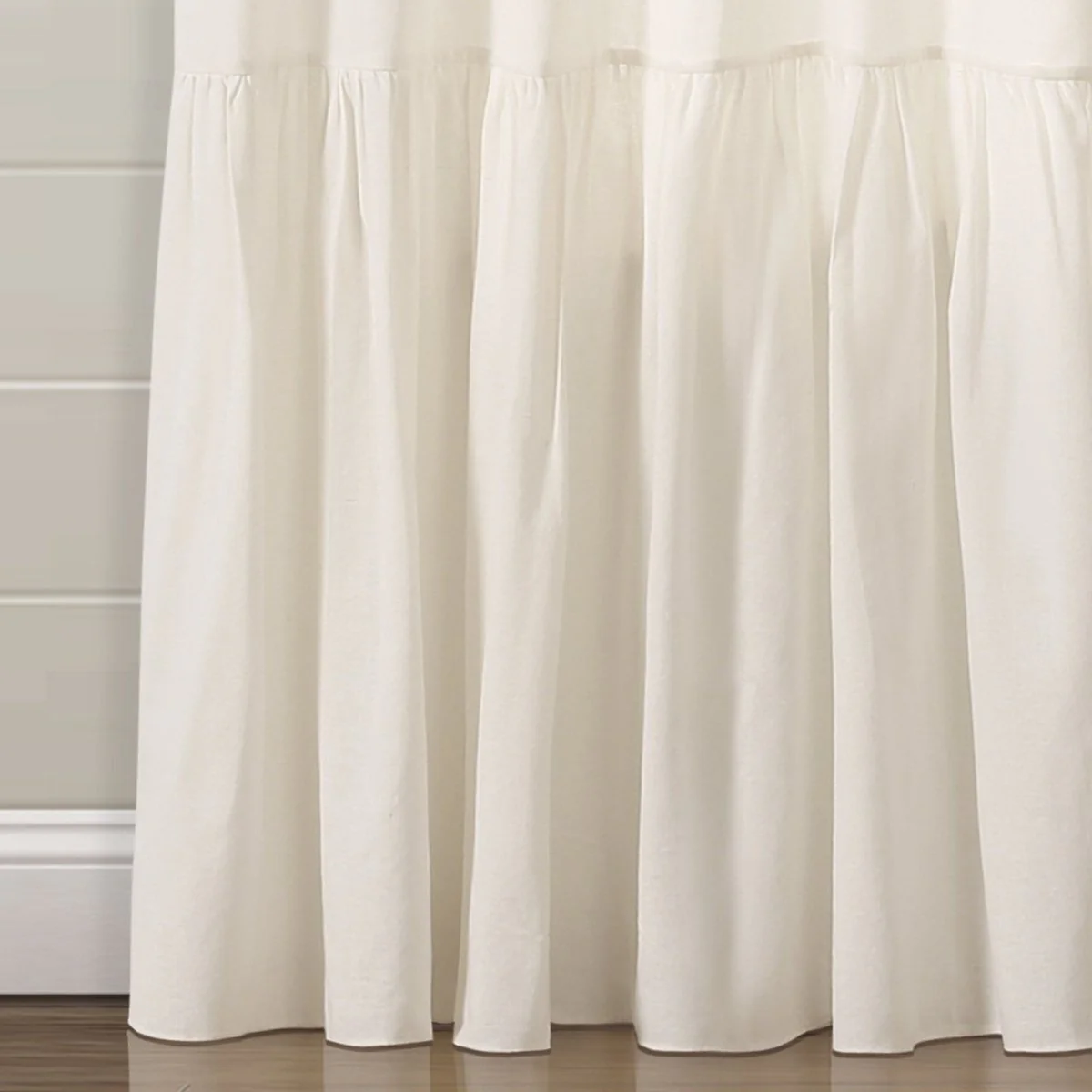 Farmhouse Faux Linen Tab Top Window Curtain Panel - Image 5